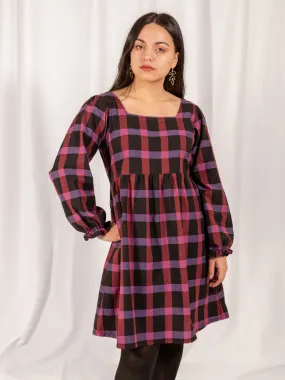 Nico Mini Dress - Ultra Violet Plaid