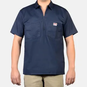 1/2 Zipper Short Sleeve -  Navy