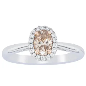 18ct White Gold .51ct Mocha Diamond Nina Ring