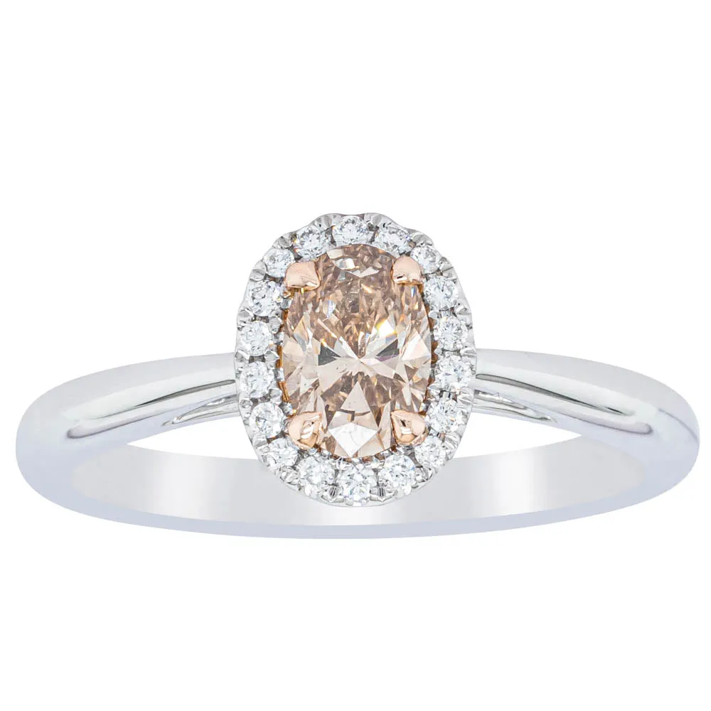 18ct White Gold .51ct Mocha Diamond Nina Ring