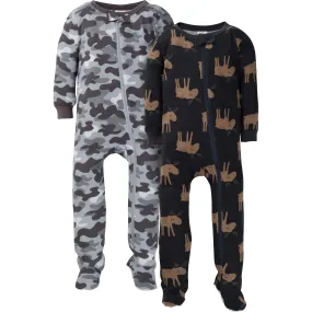 2-Pack Baby & Toddler Boys Camo Snug Fit Footed Cotton Pajamas