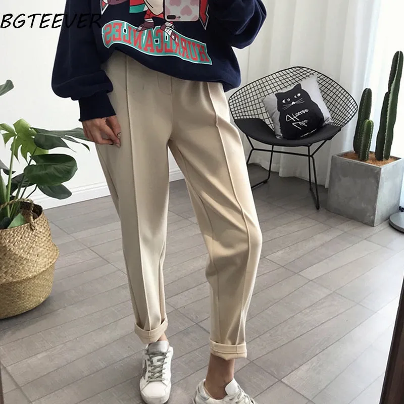 2021 BGTEEVER Winter Thicken Women Pencil Pants Sizes S - 4XL