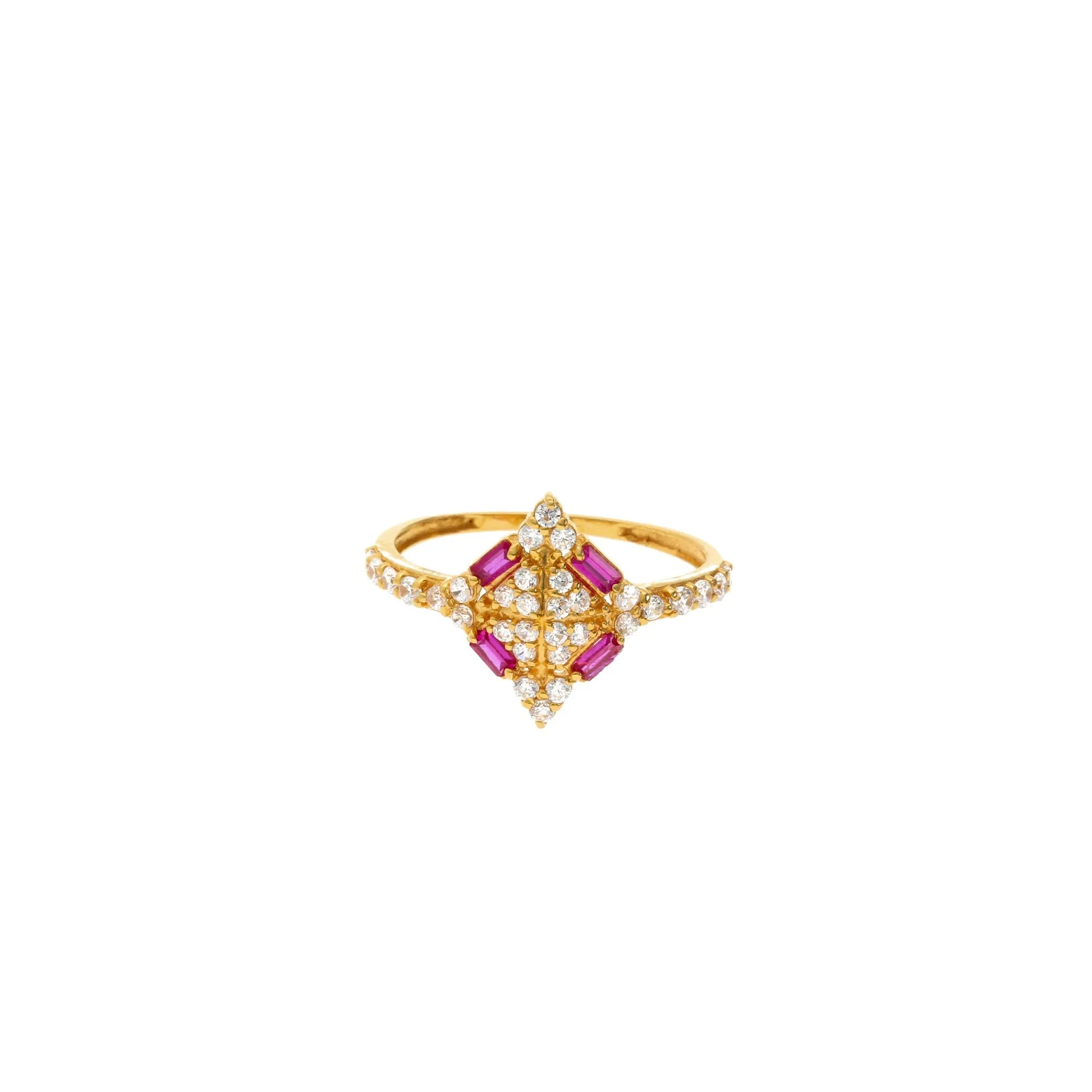 22K Gold & Gemstone Elegance Ring