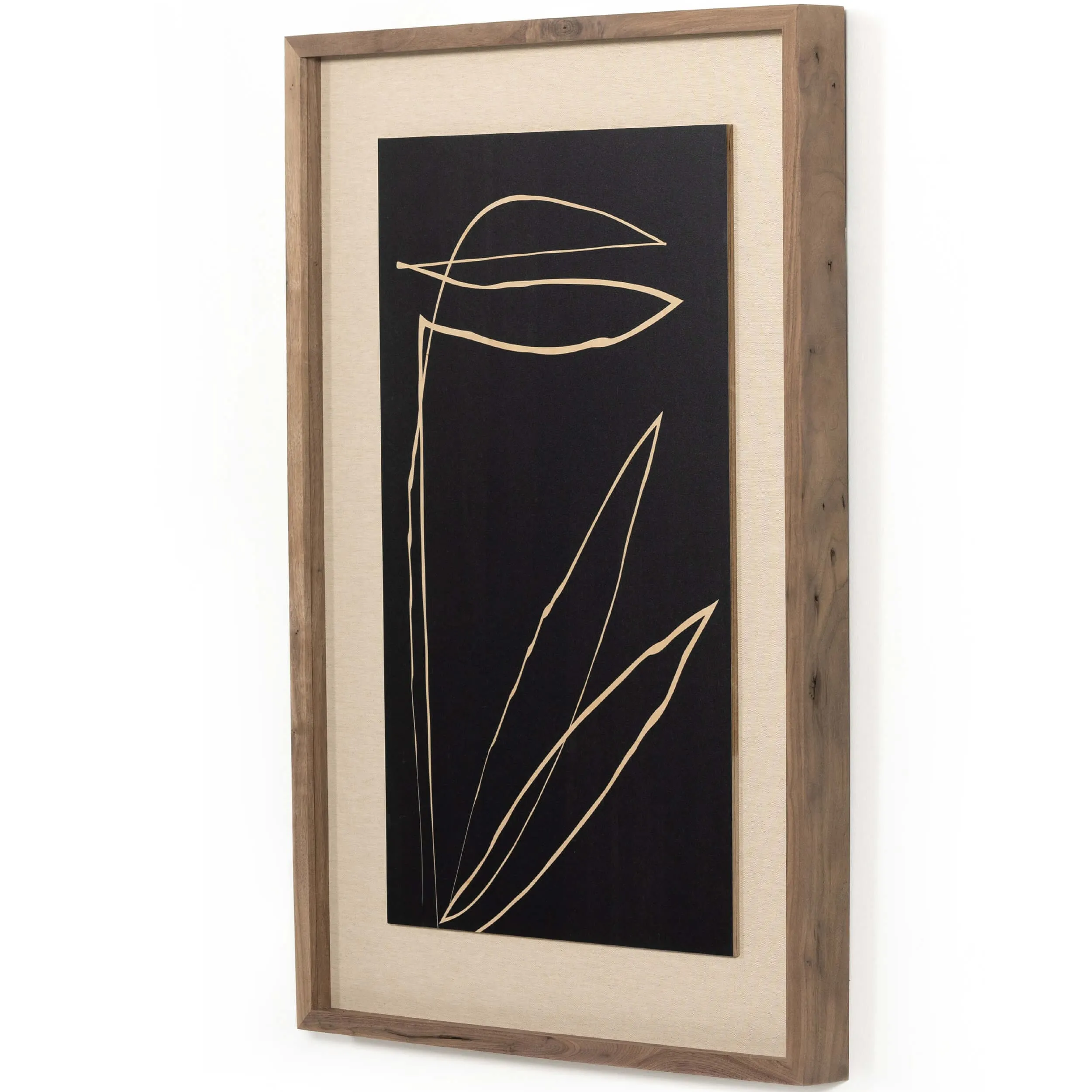 Abstract Botanic Line Drawing by Roseanne Kenny, Taupe