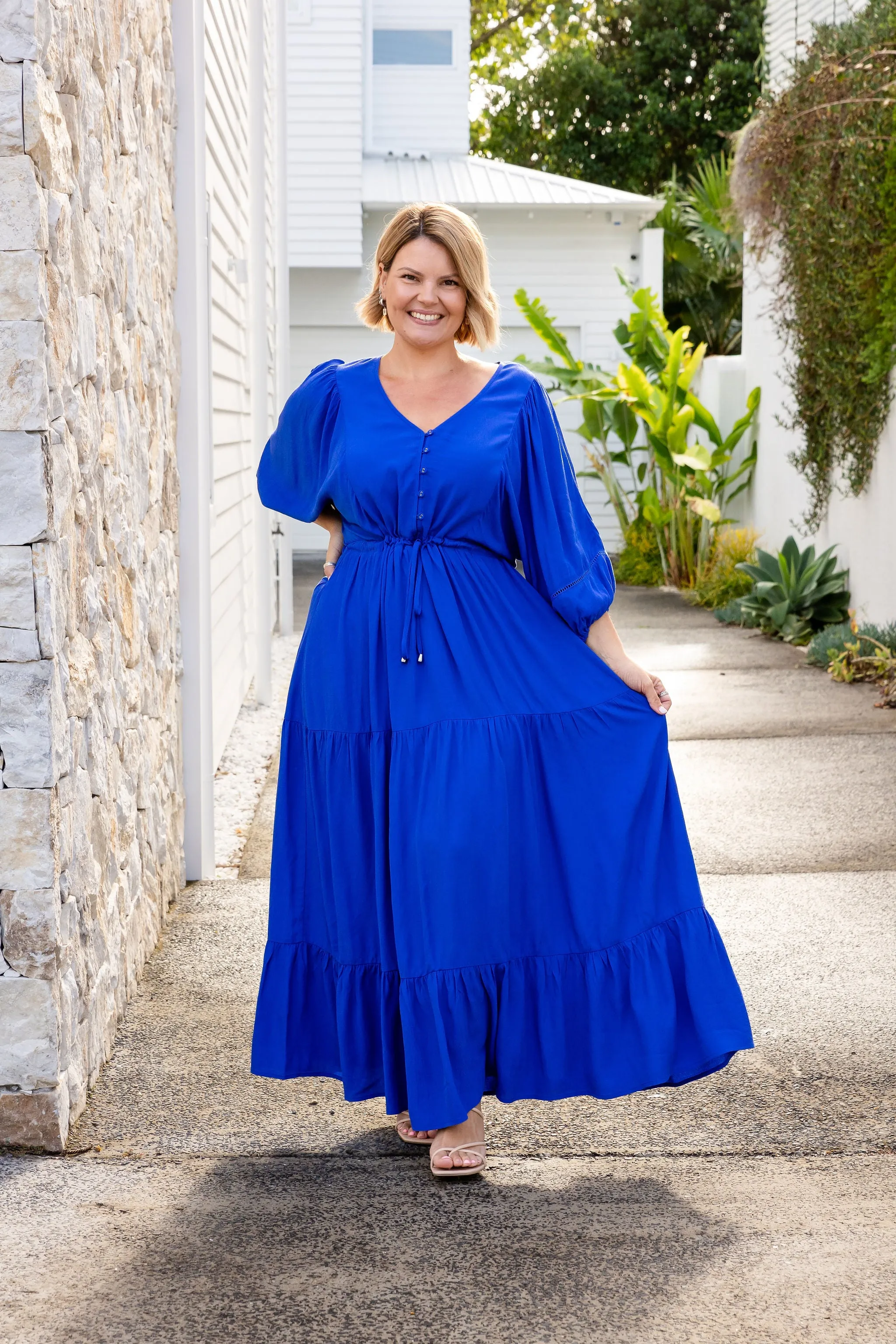 Addison Dress in Cobalt