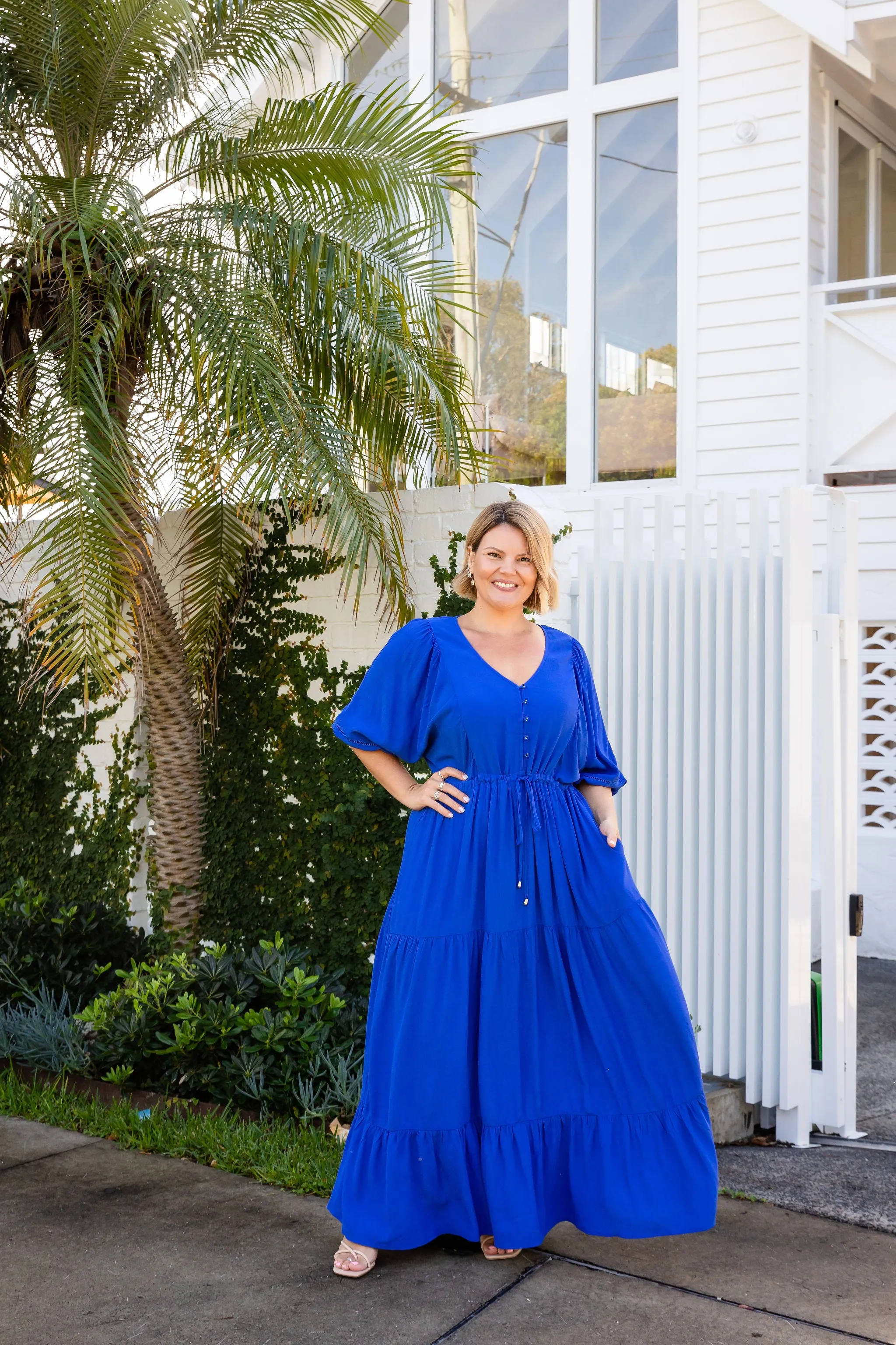 Addison Dress in Cobalt