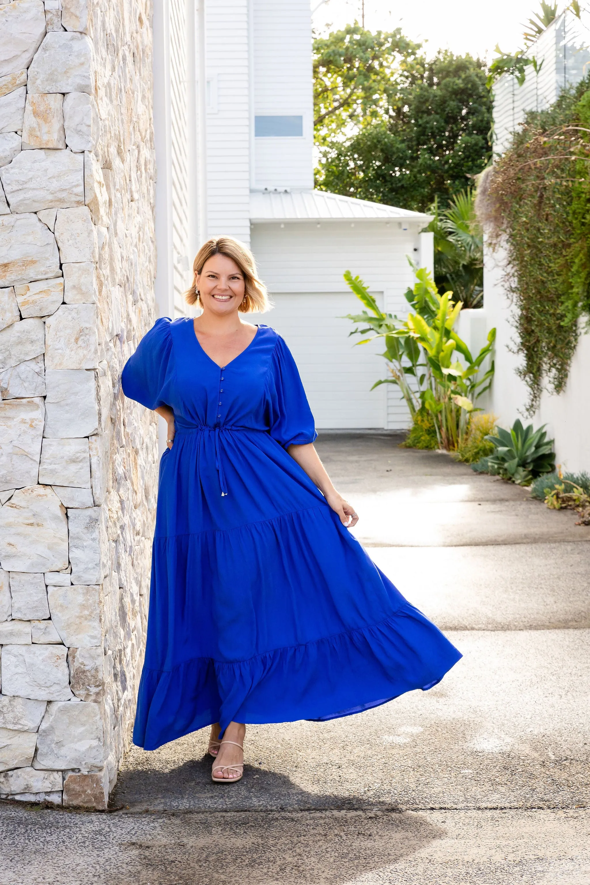 Addison Dress in Cobalt