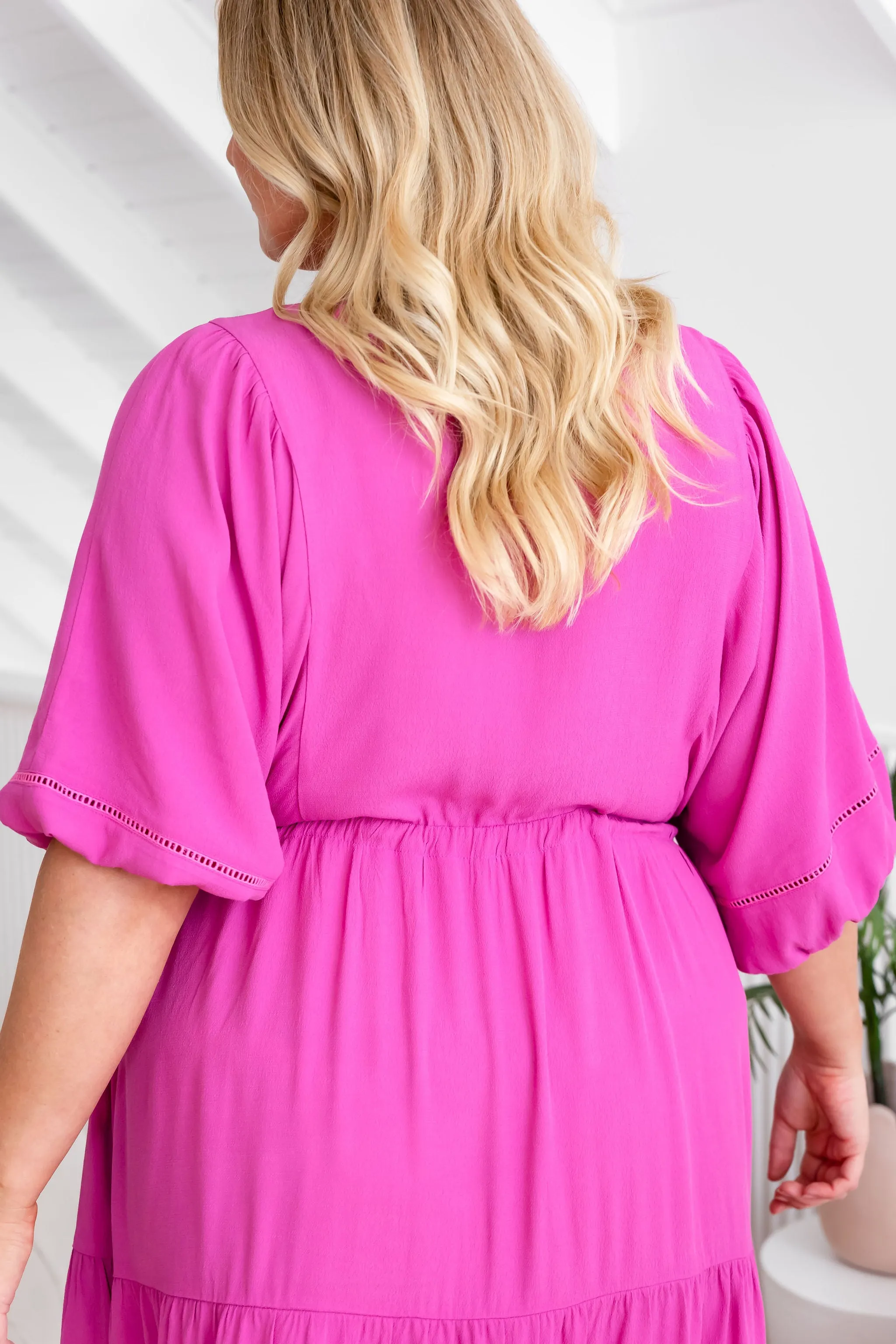 Addison Dress in Fuchsia Pink