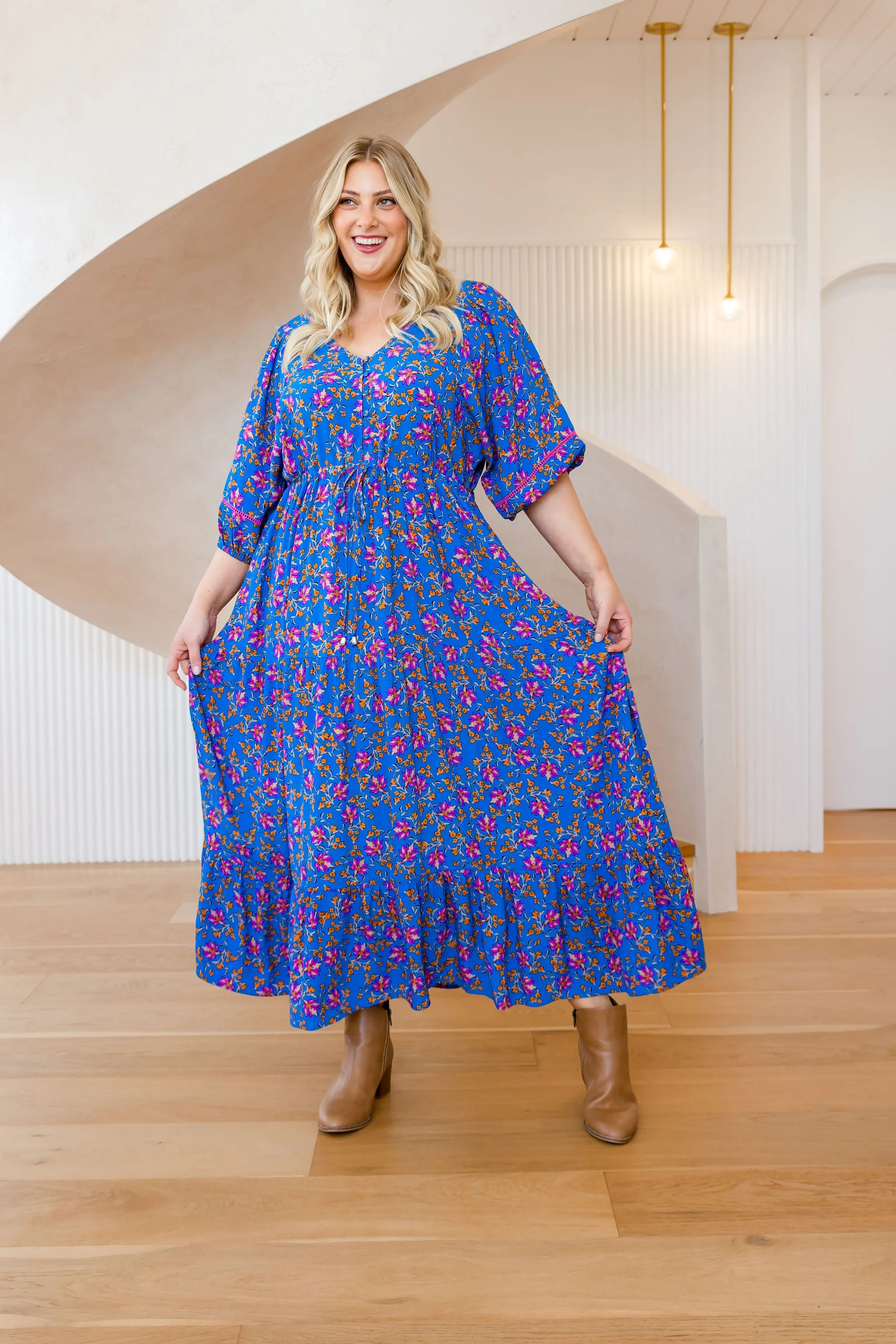 Addison Dress in Winter Blooms