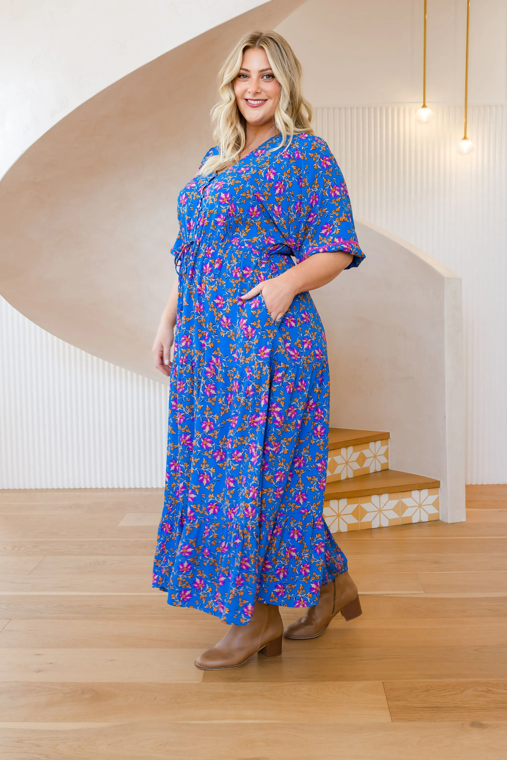 Addison Dress in Winter Blooms