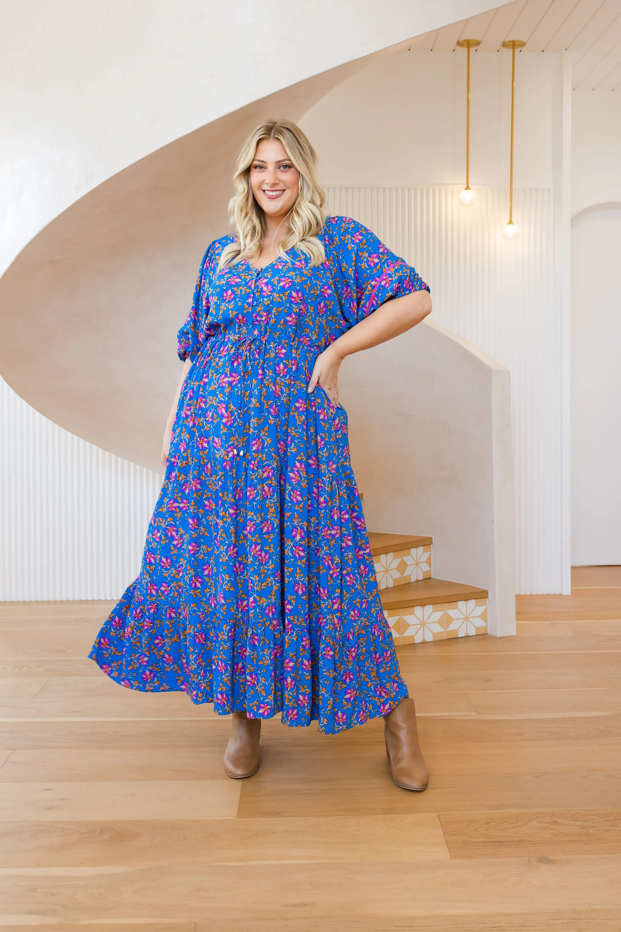 Addison Dress in Winter Blooms