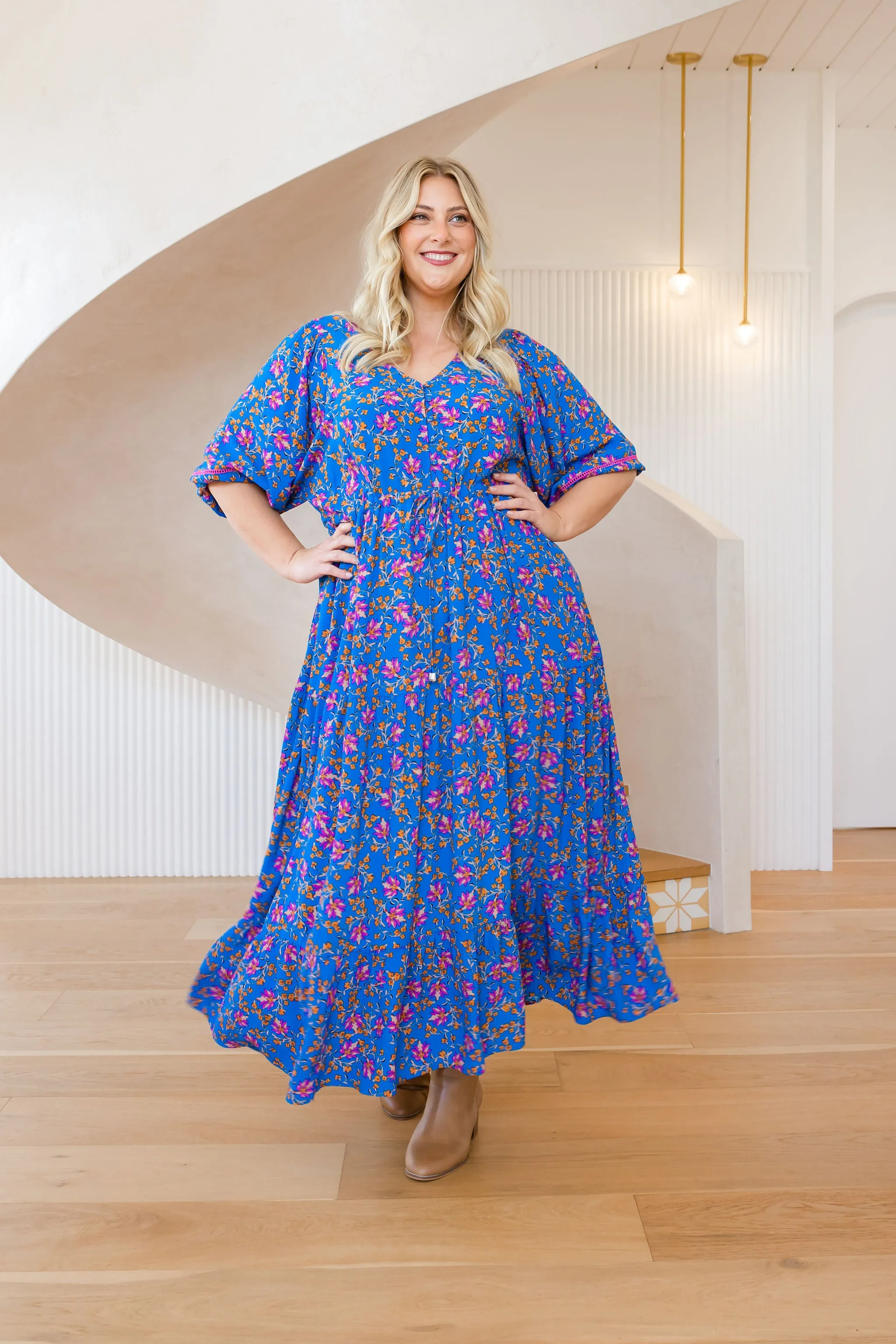 Addison Dress in Winter Blooms