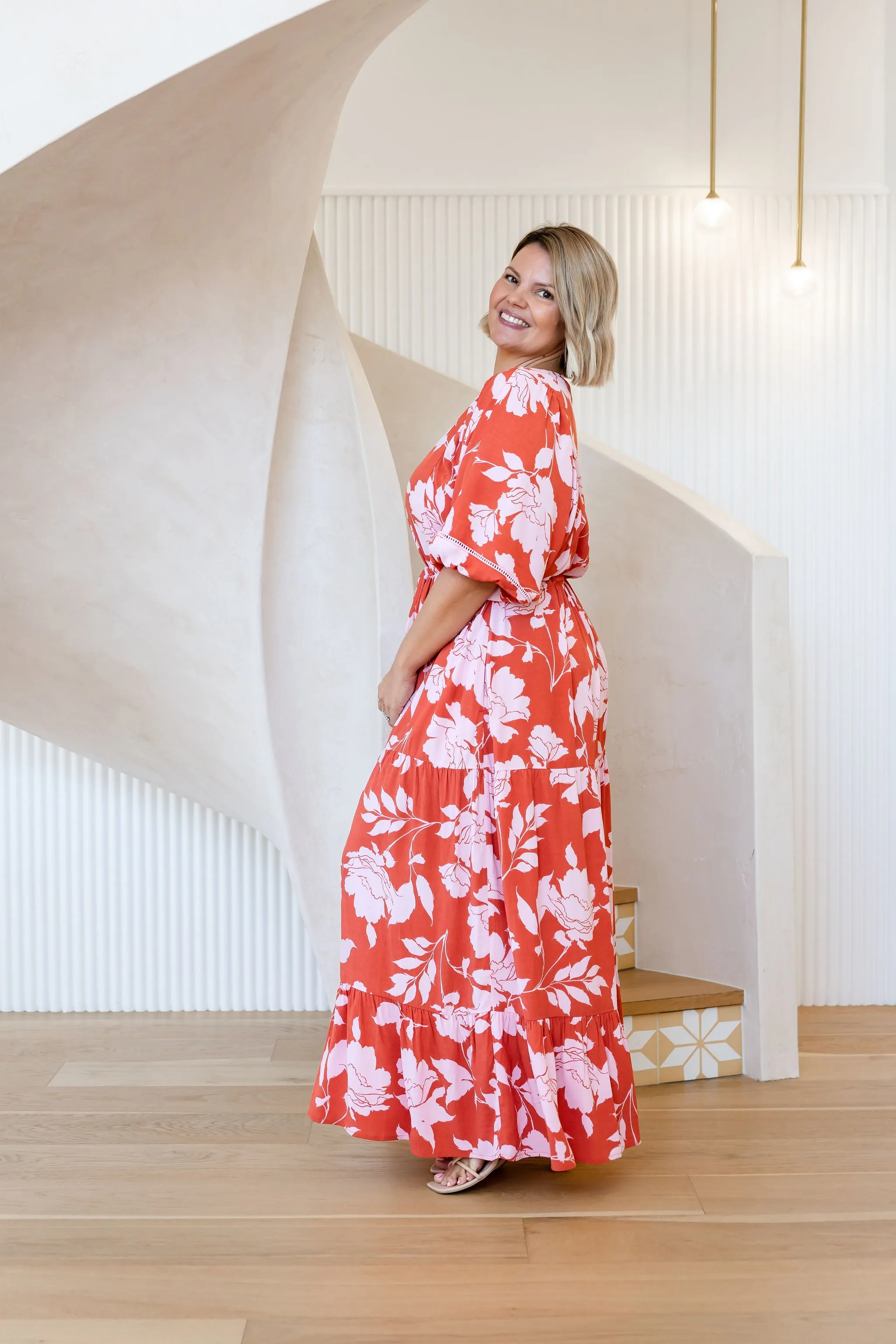 Addison Maxi Dress in Flores