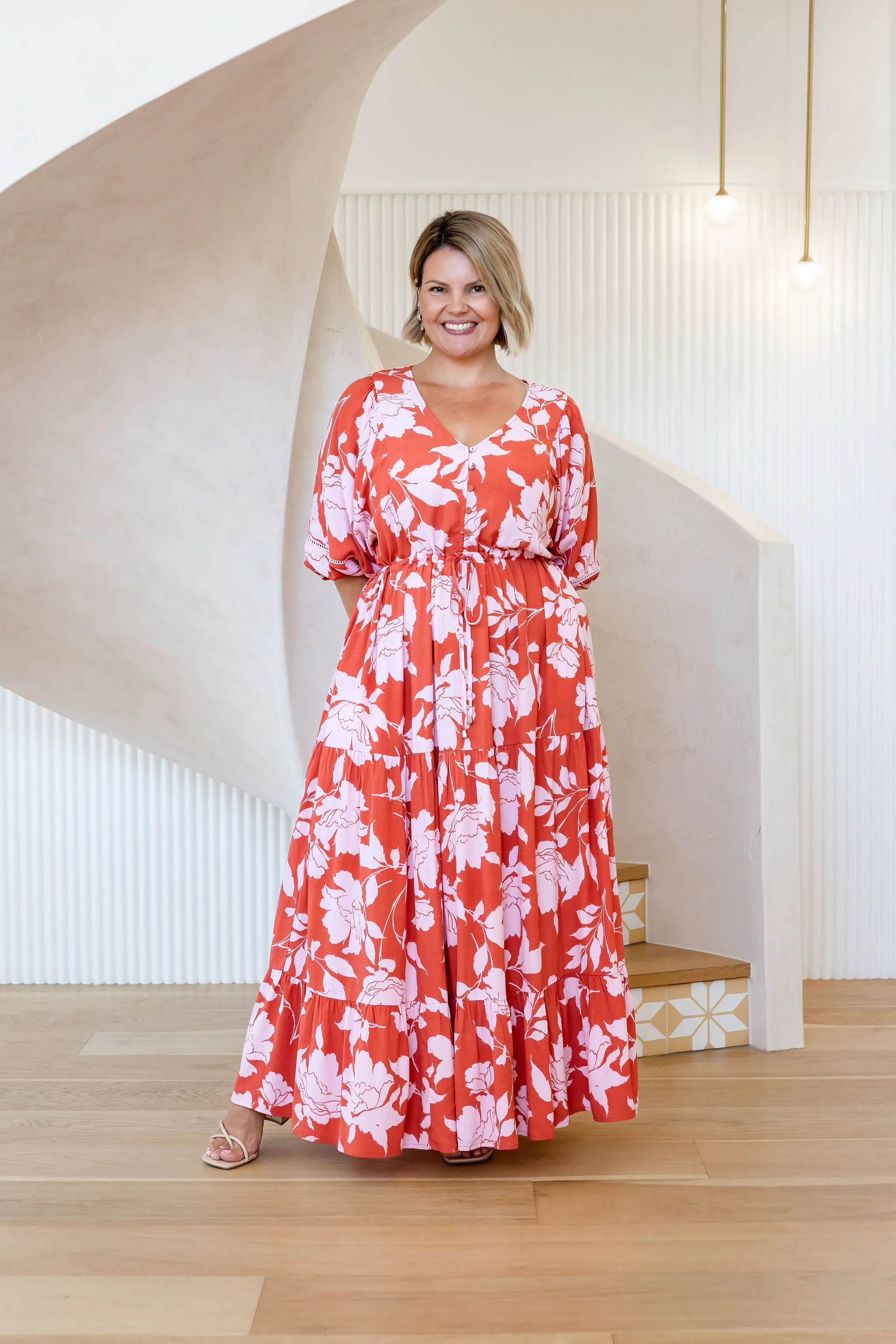 Addison Maxi Dress in Flores