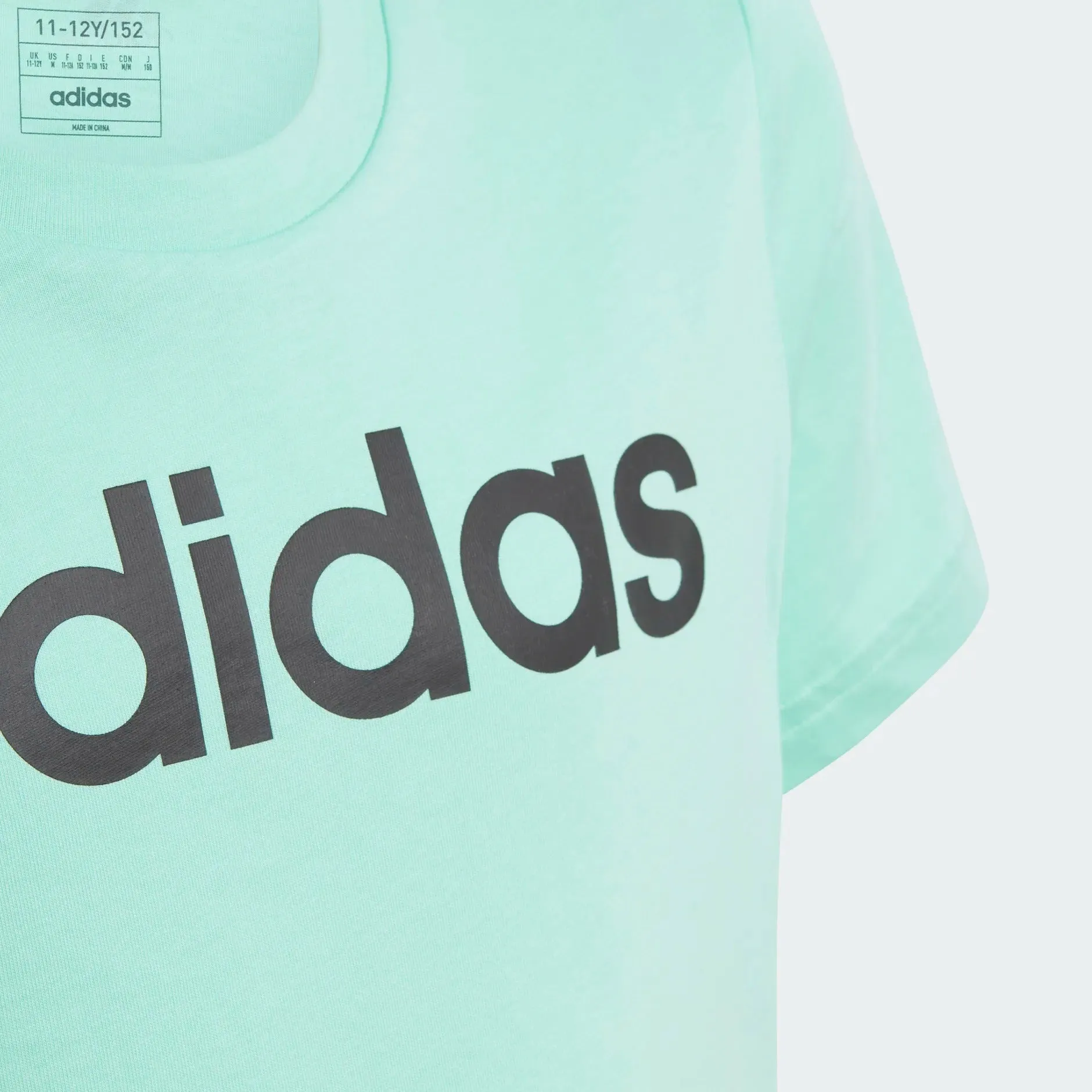 adidas Essentials Linear Logo Cotton Slim Fit Kids Tee