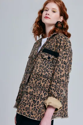 Alexander Leopard Denim Jacket