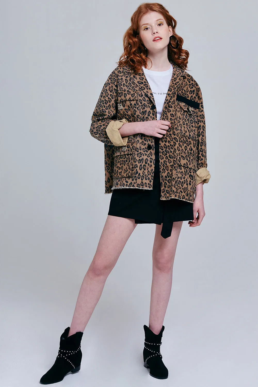 Alexander Leopard Denim Jacket