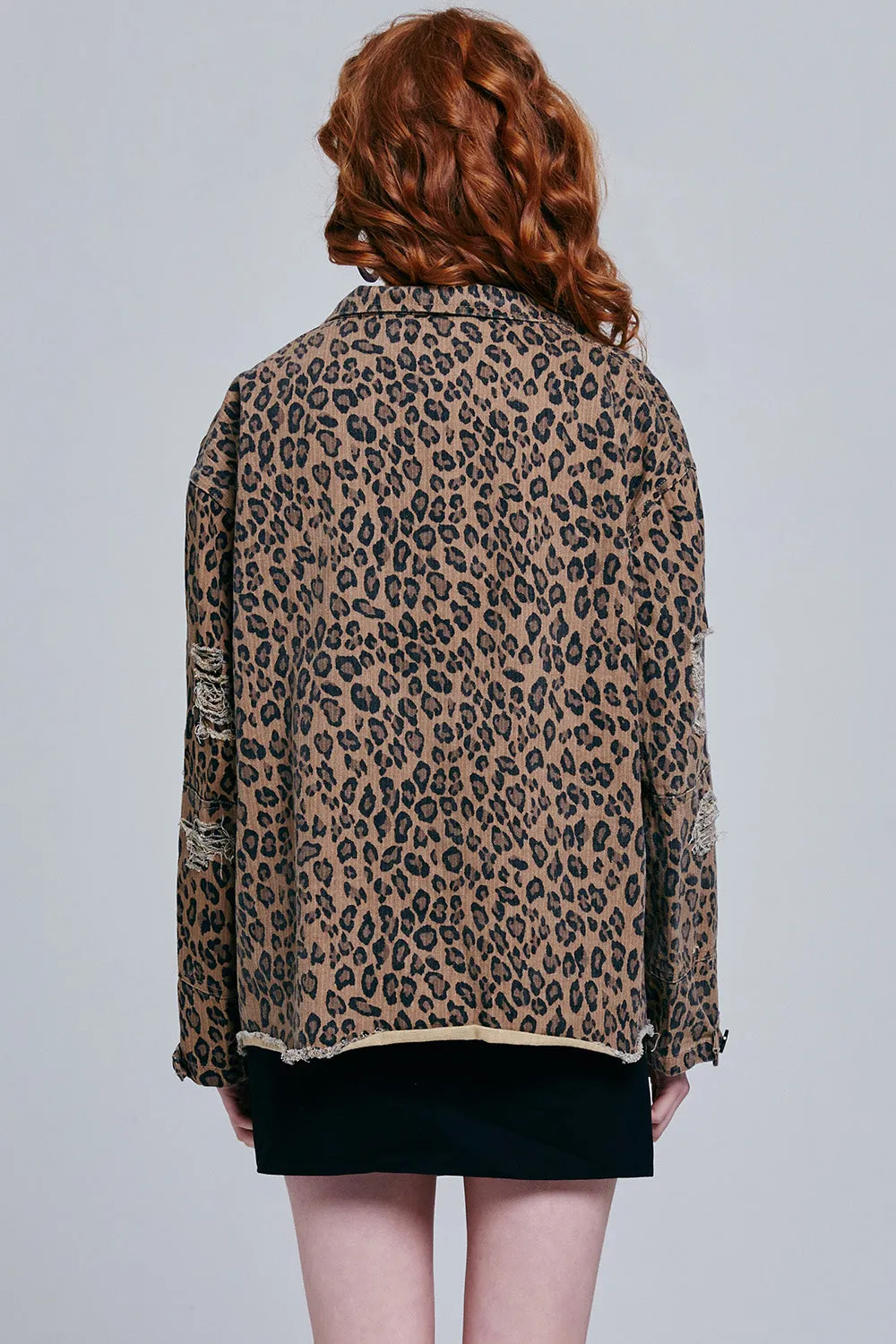 Alexander Leopard Denim Jacket