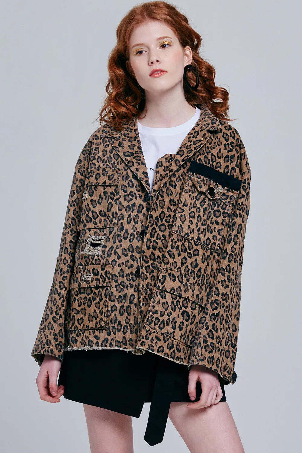 Alexander Leopard Denim Jacket