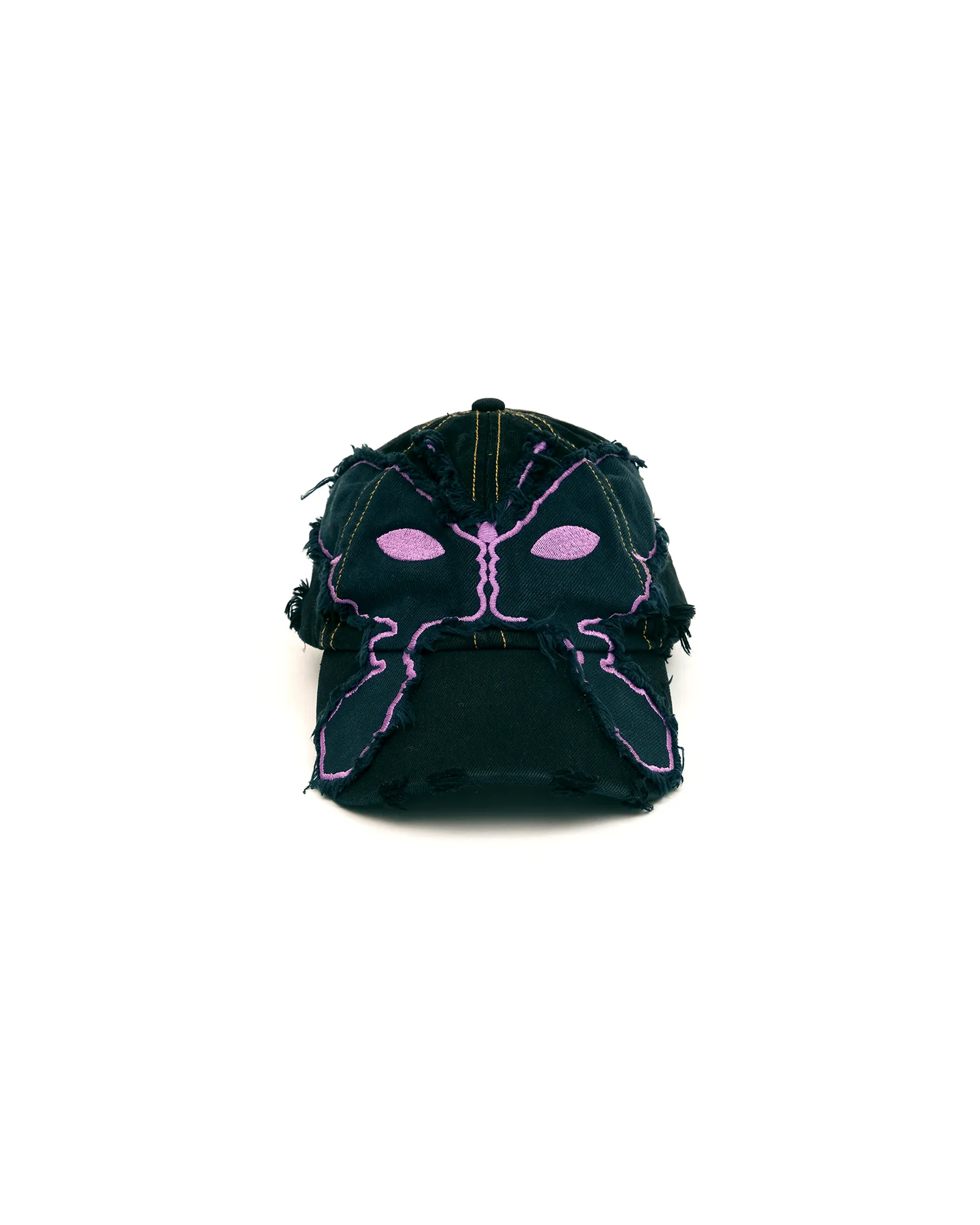 Alien Kiss Fraying Baseball Cap - Denims