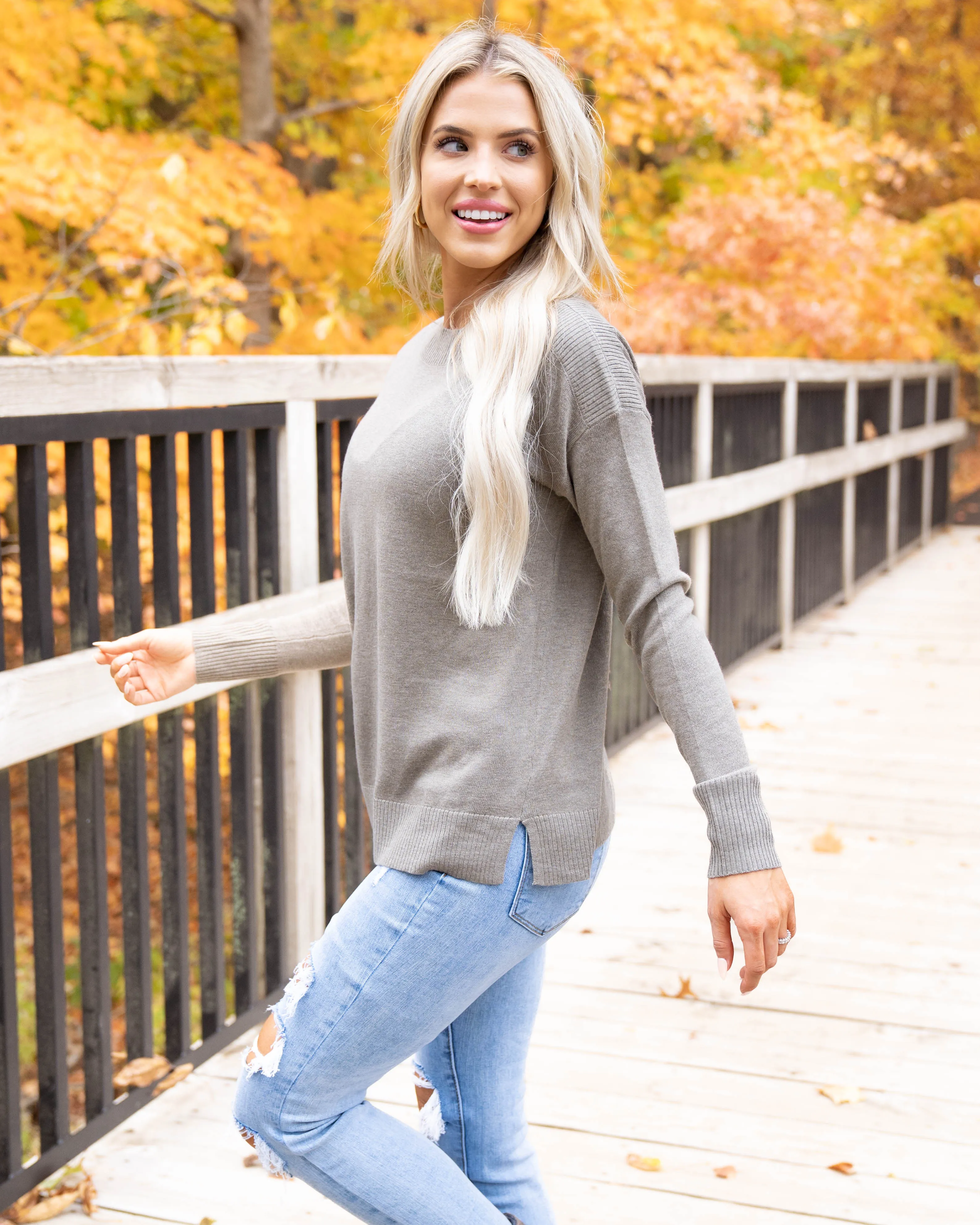 All Day Cozy Sweater - Dusty Olive