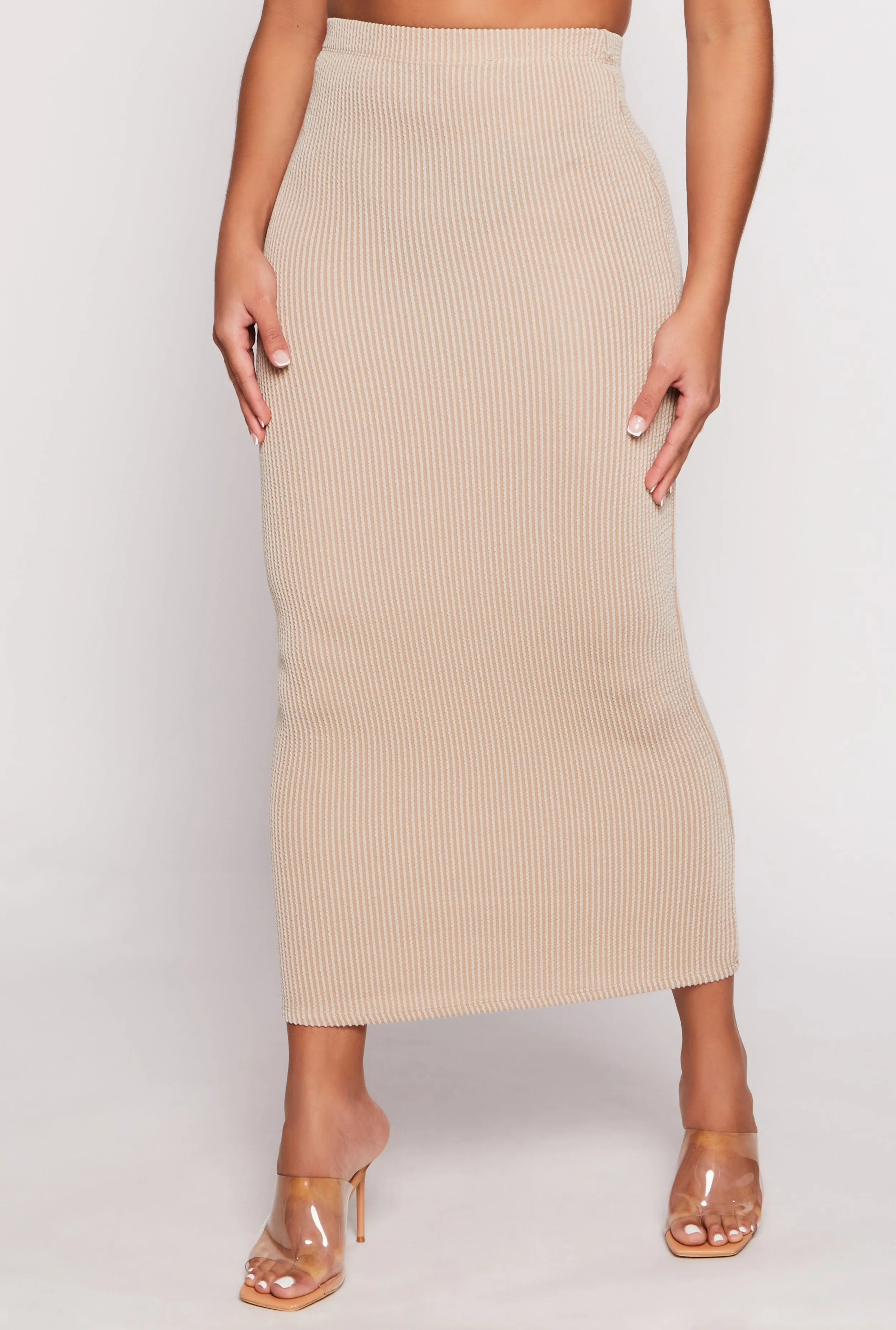 Almost Famous Ribbed Knit Maxi Skirt