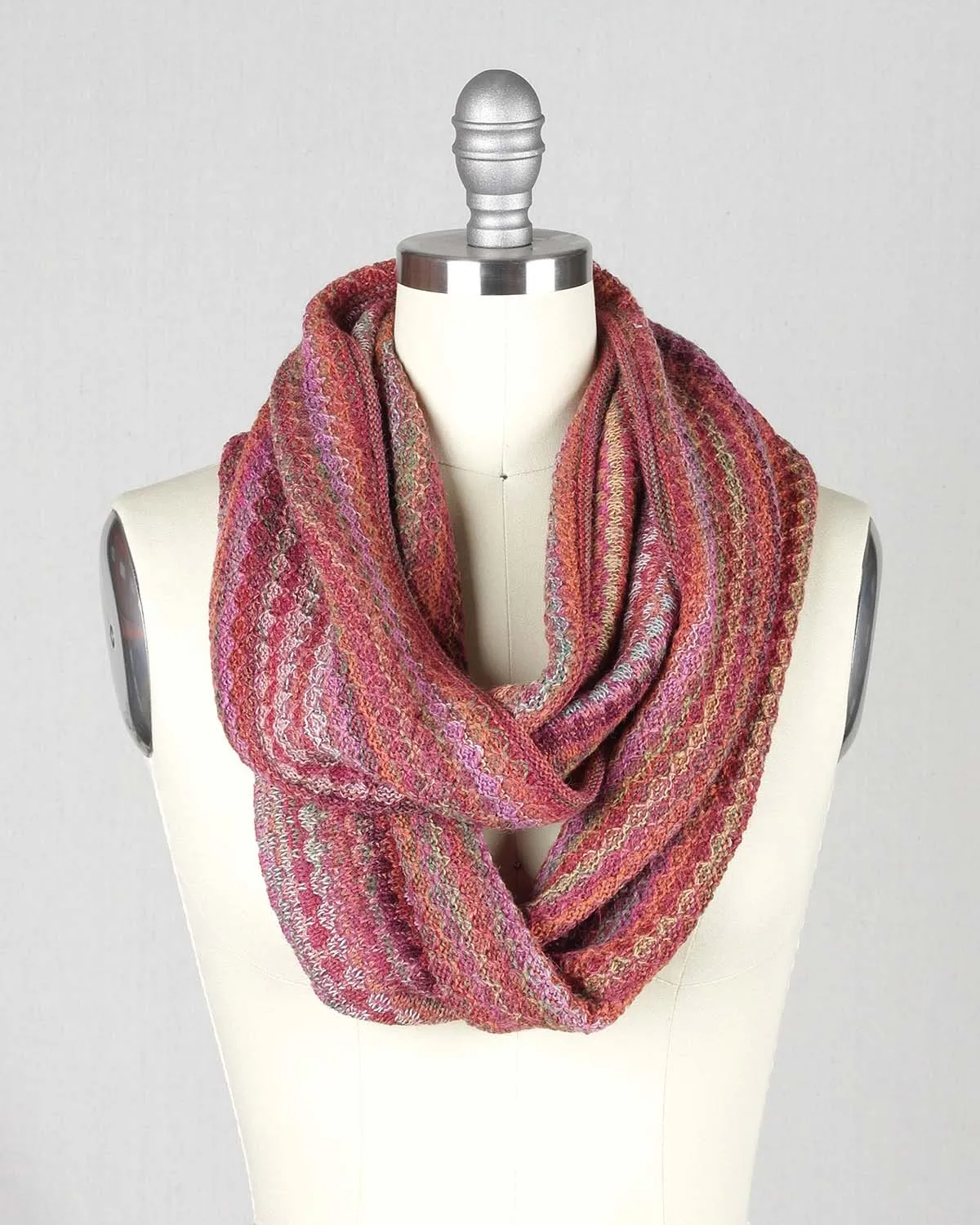 Alpaca Infinity Scarf - Printed - Saffron