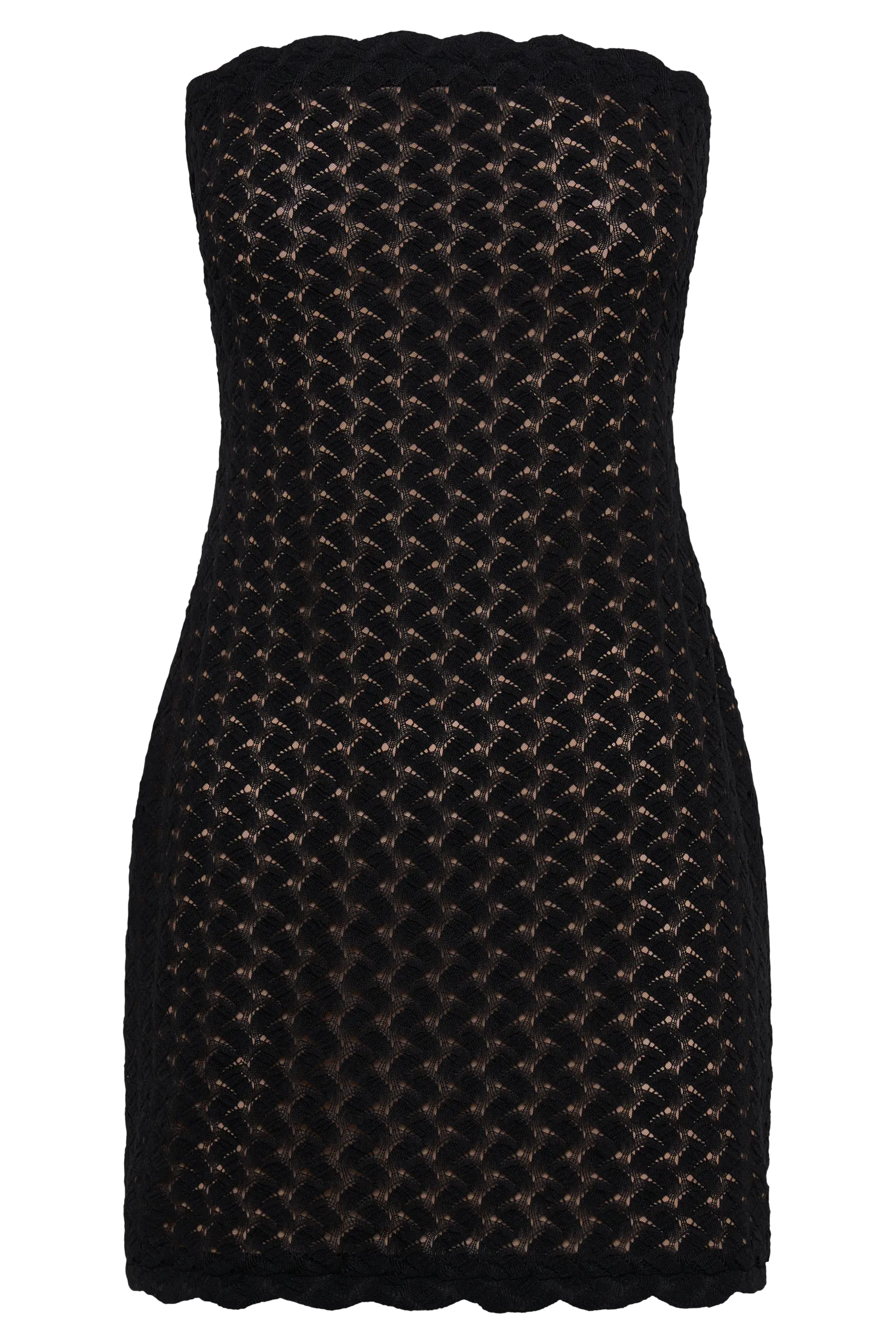 Amadea Lace Mini Dress - Black