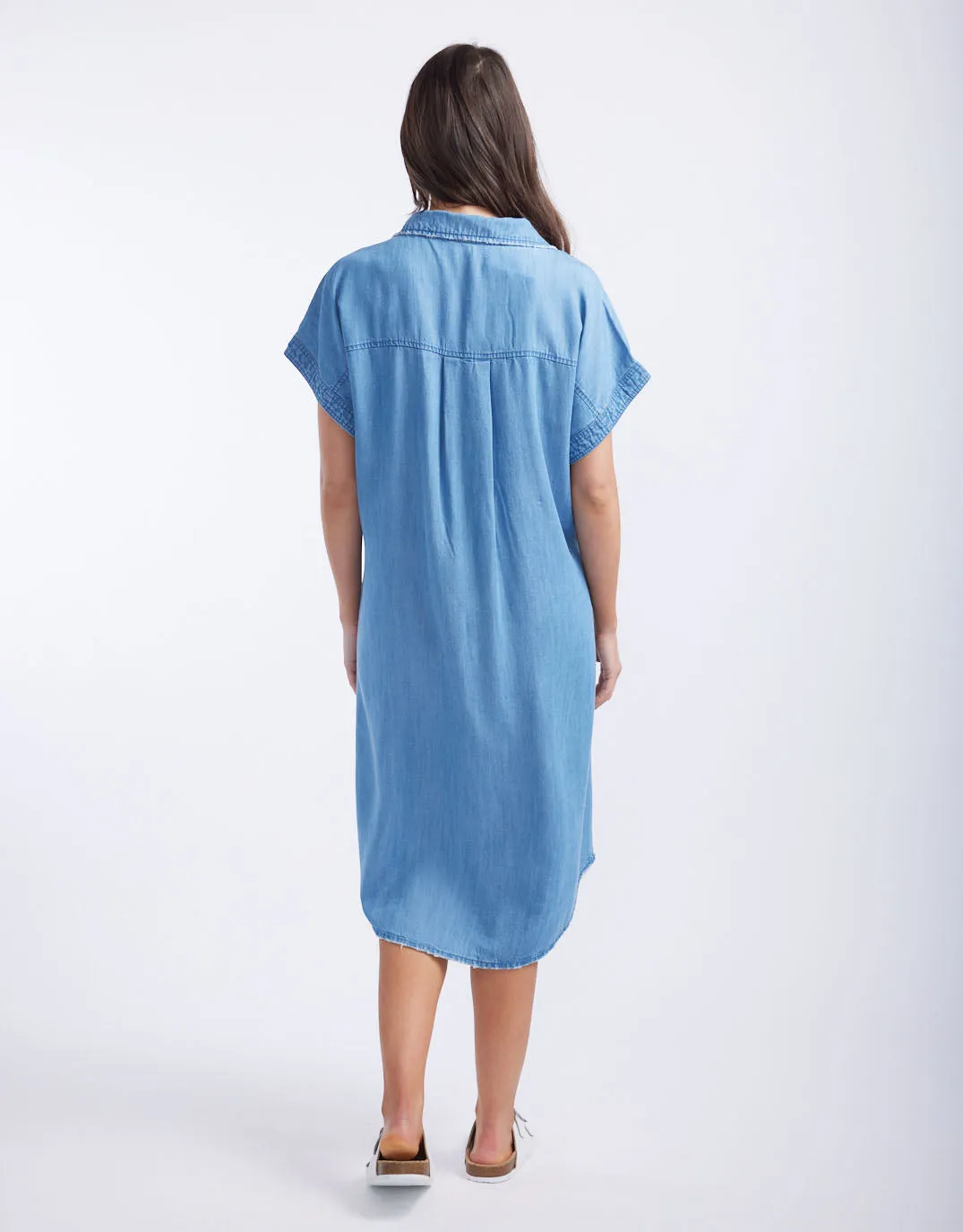 Amber Vintage Denim Dress - Denim Chambray