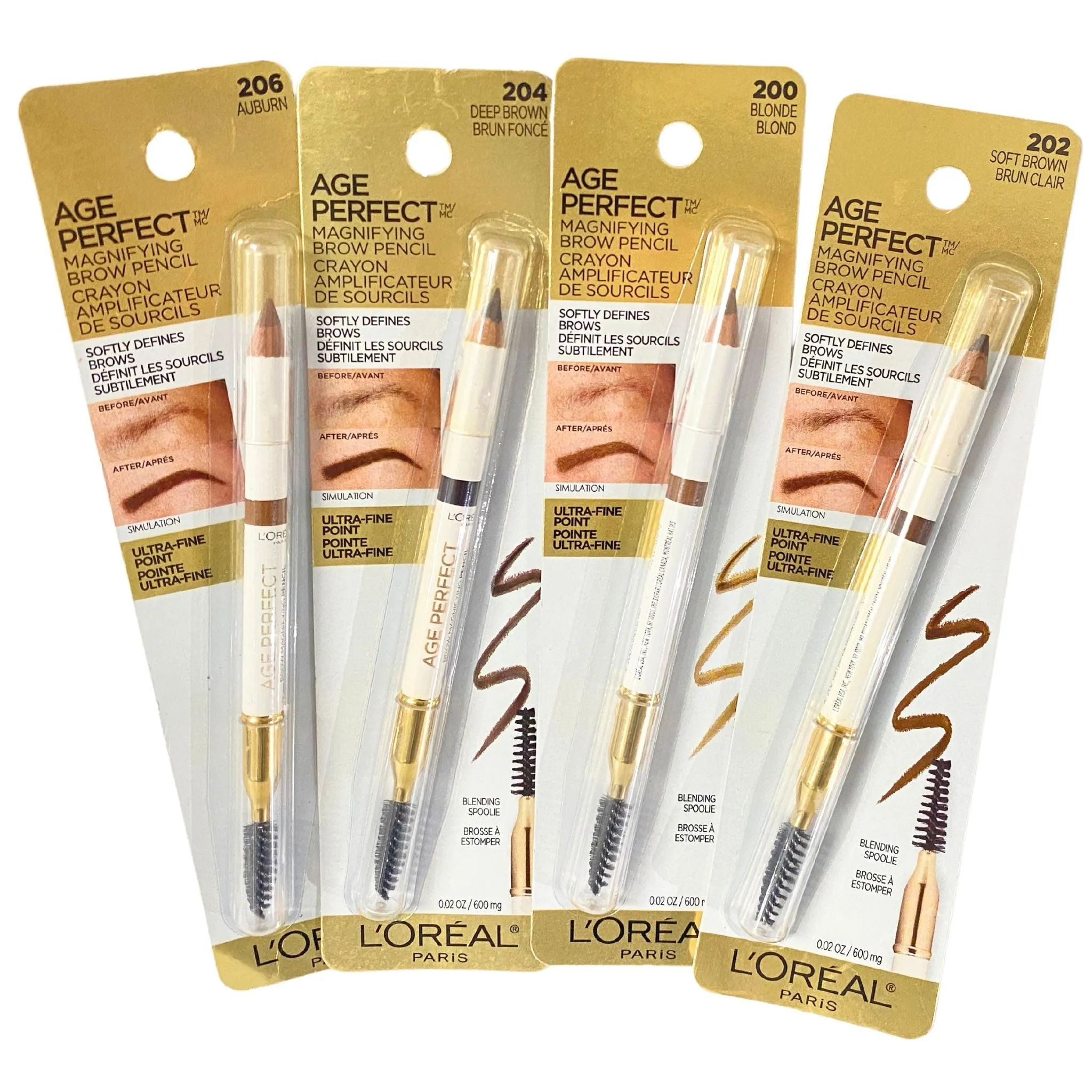 Assorted Loreal Paris Age Perfect Manifying Brown Pencil Crayon with Spoolie (50 Pcs Lot)