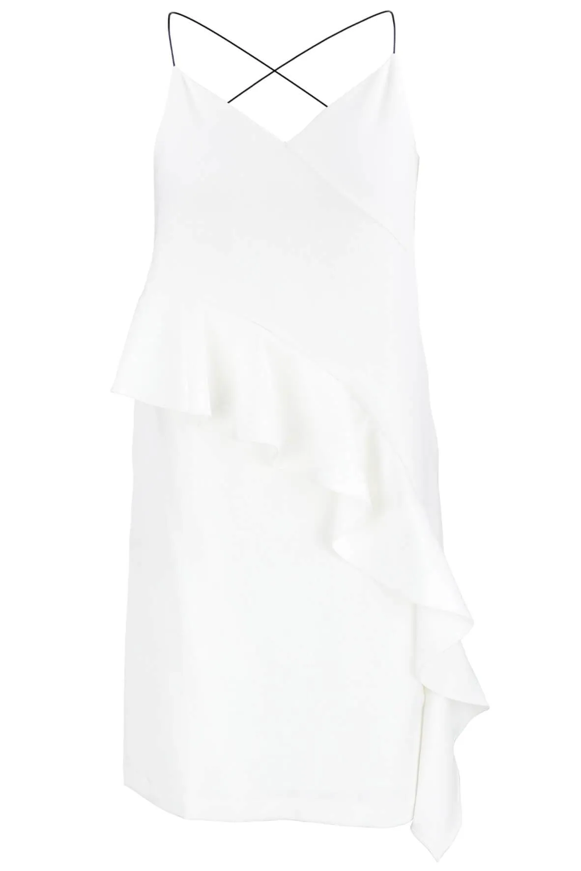 Asymmetrical Ruffle String Dress