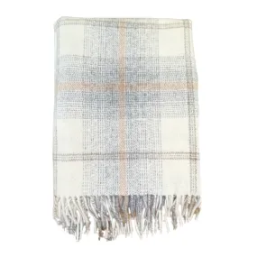 Awenda Throw - Ivory & Tan Check