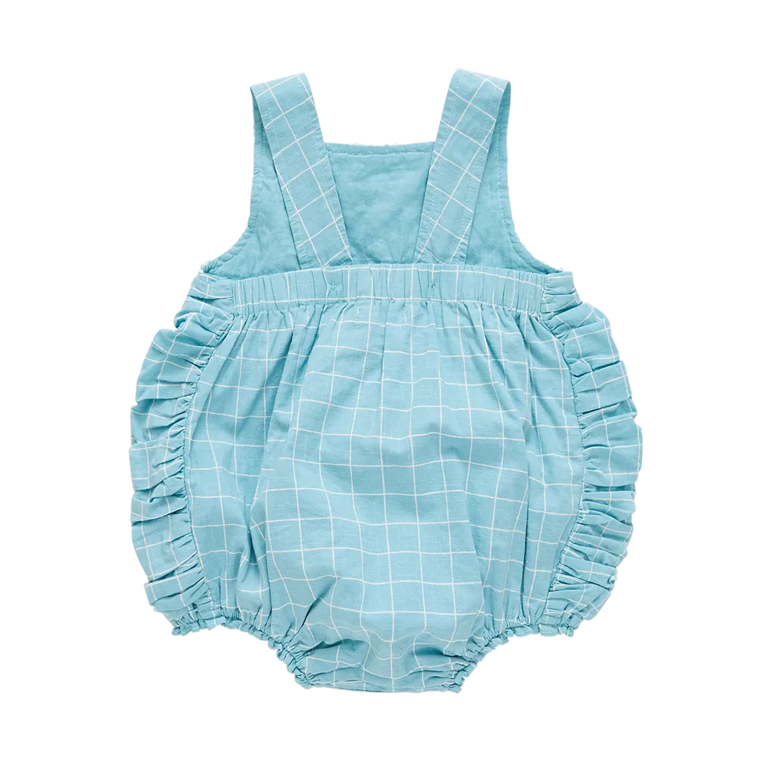 Baby Girls Betty Bubble - Blue Tattersall