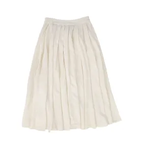 BACE COLLECTION OATMEAL PLEATED FLARE SKIRT [FINAL SALE]