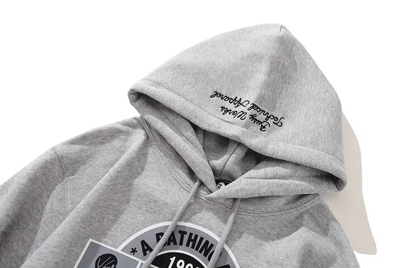 BAPE x Neighborhood Relaxed Fit Pullover Hoodie Grey