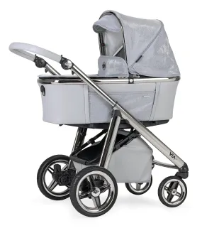 Bebecar Prive Via  Combination Pram, Raincover and LA3 Kit - Diamond Grey