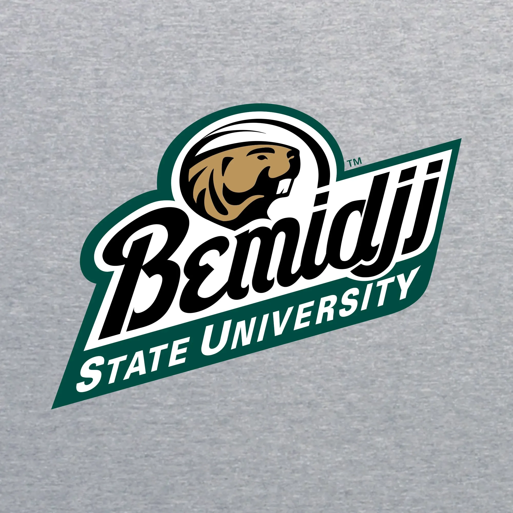 Bemidji State Beavers Primary Logo T Shirt - Sport Grey