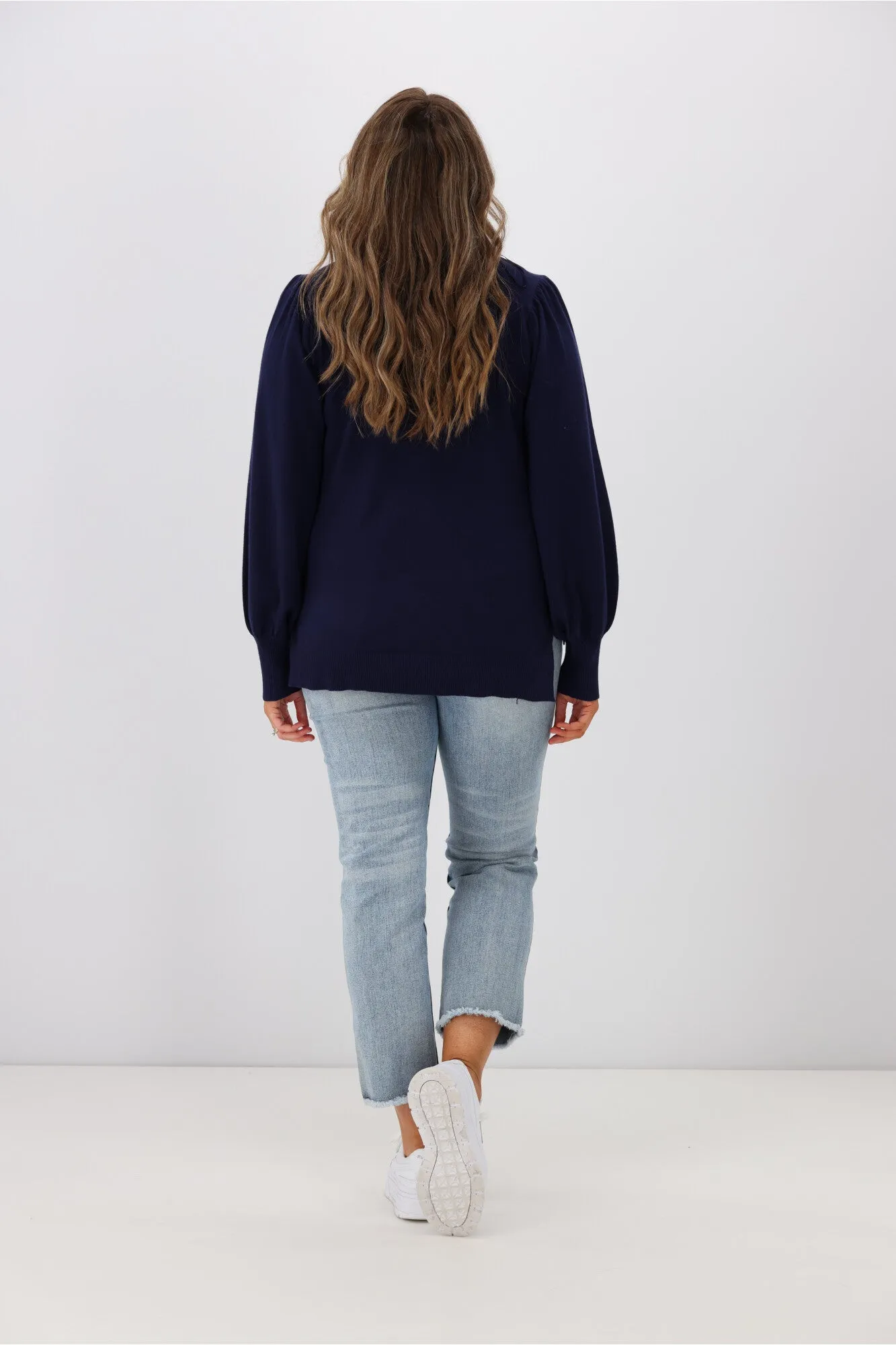 Betty Basics Charlotte Knit Jumper Dark Blue