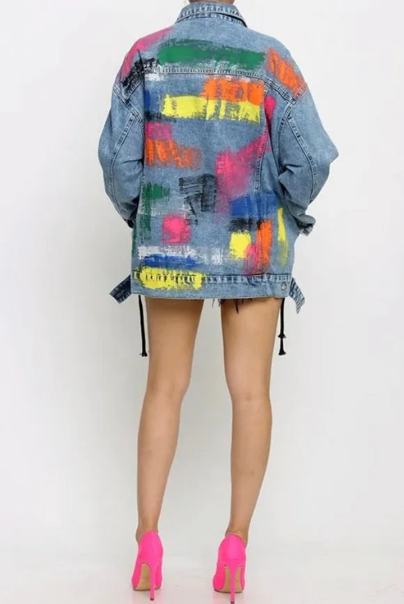 “Bianca” Painted Distressed Jacket