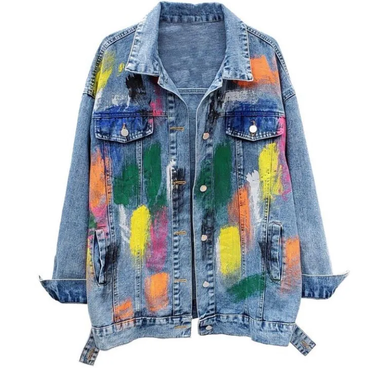 “Bianca” Painted Distressed Jacket