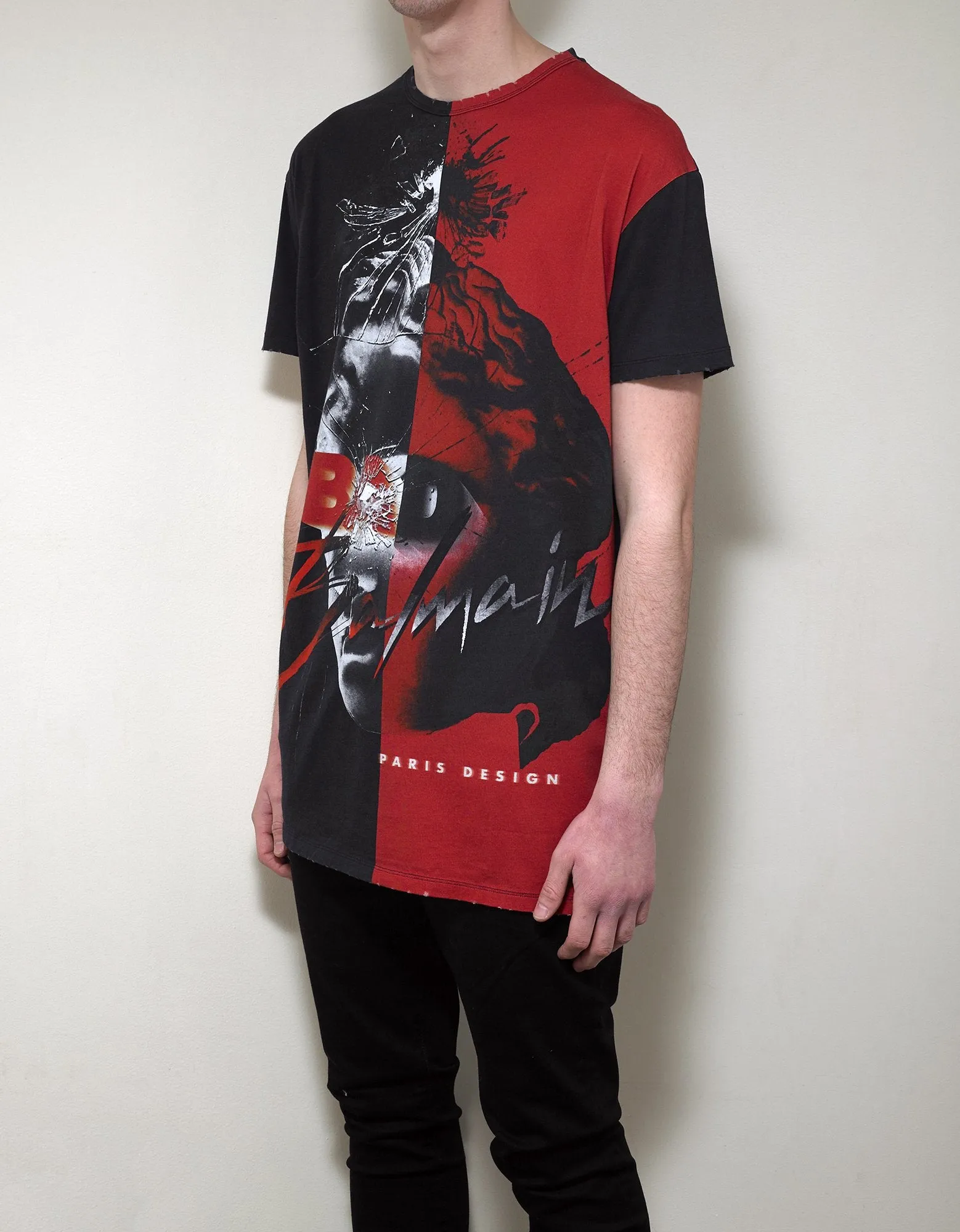 Black & Red Logo Graphic T-Shirt