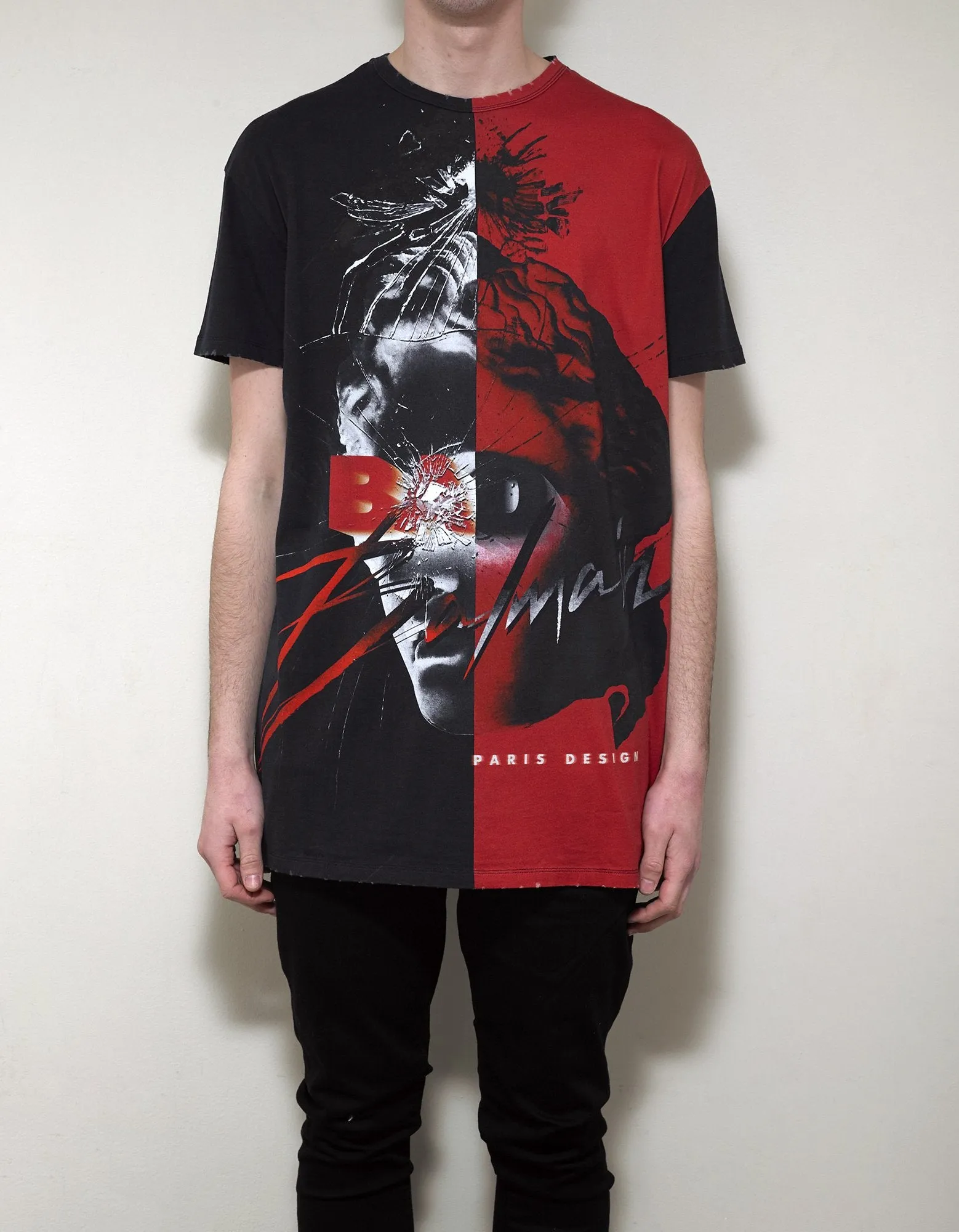 Black & Red Logo Graphic T-Shirt