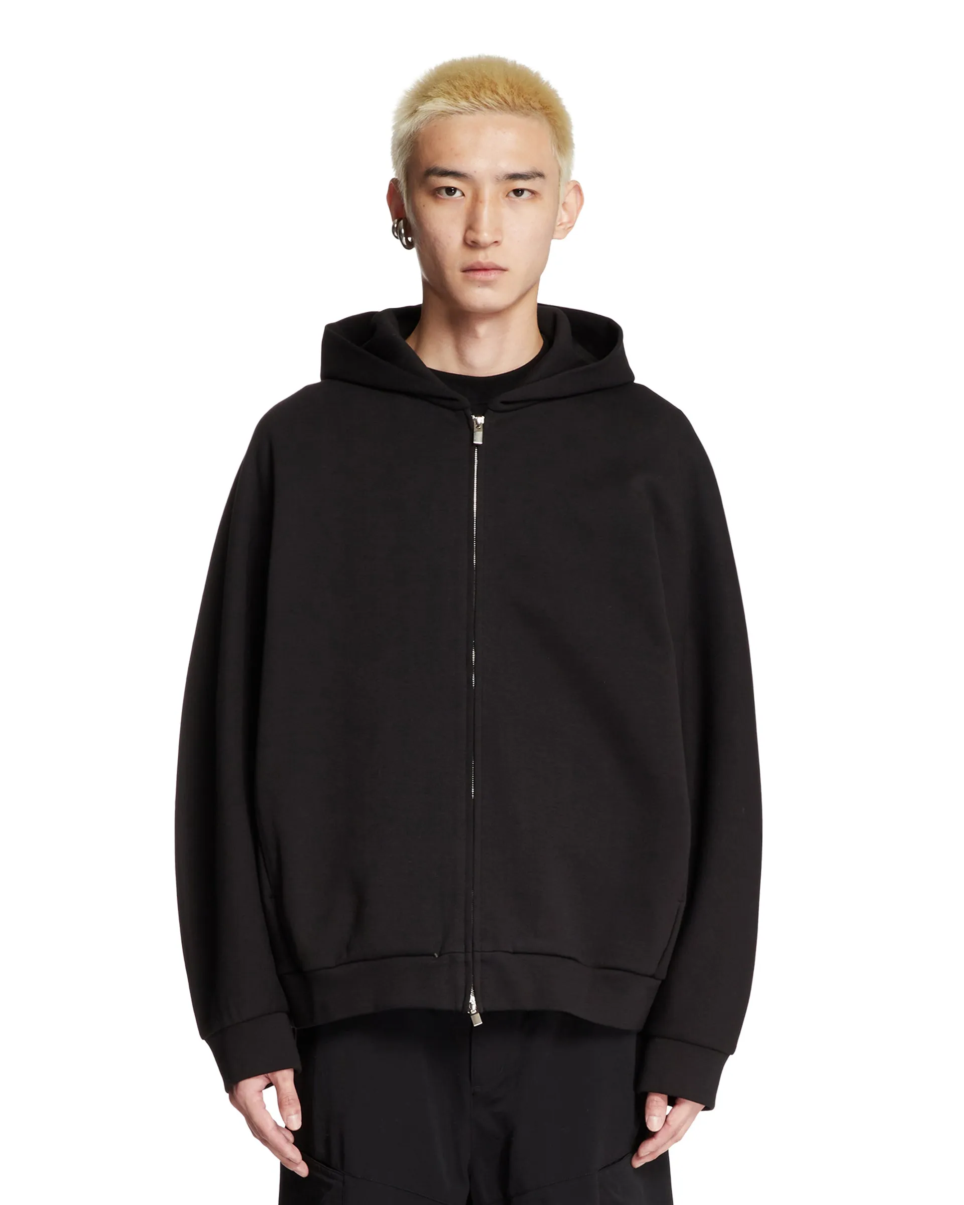 Black Cotton Hoodie