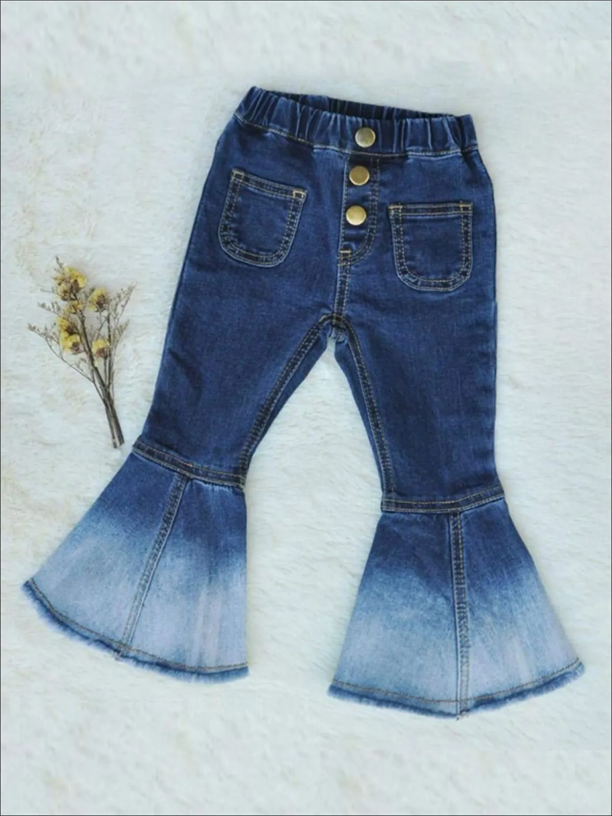 Bohemian Bell Bottom Ombre Jeans