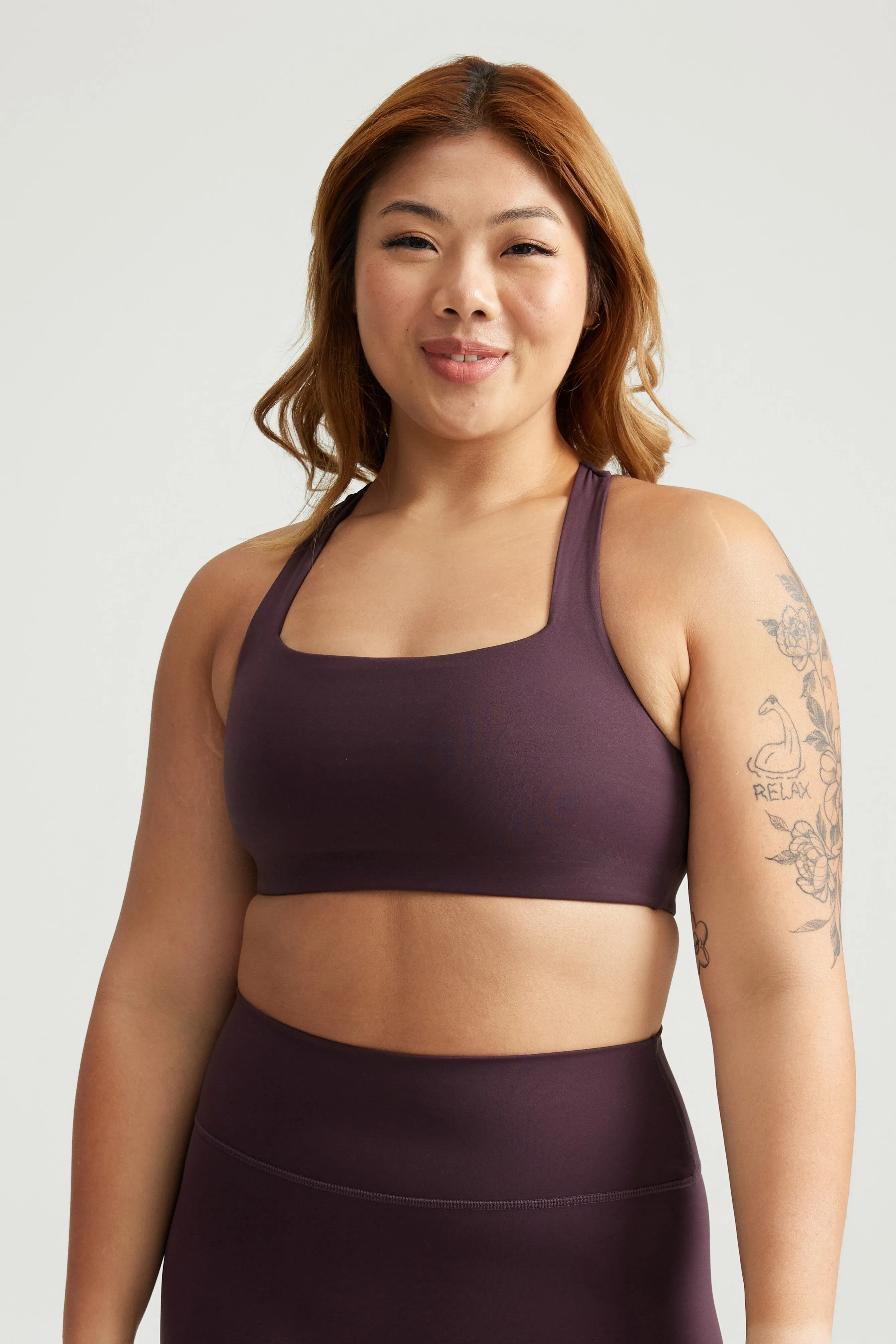 Boxy Bra in Grape