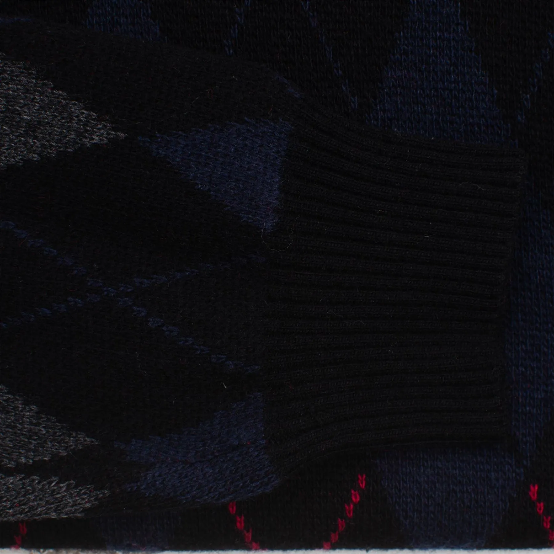 British Argyle Crew Neck Jet Black - AW22