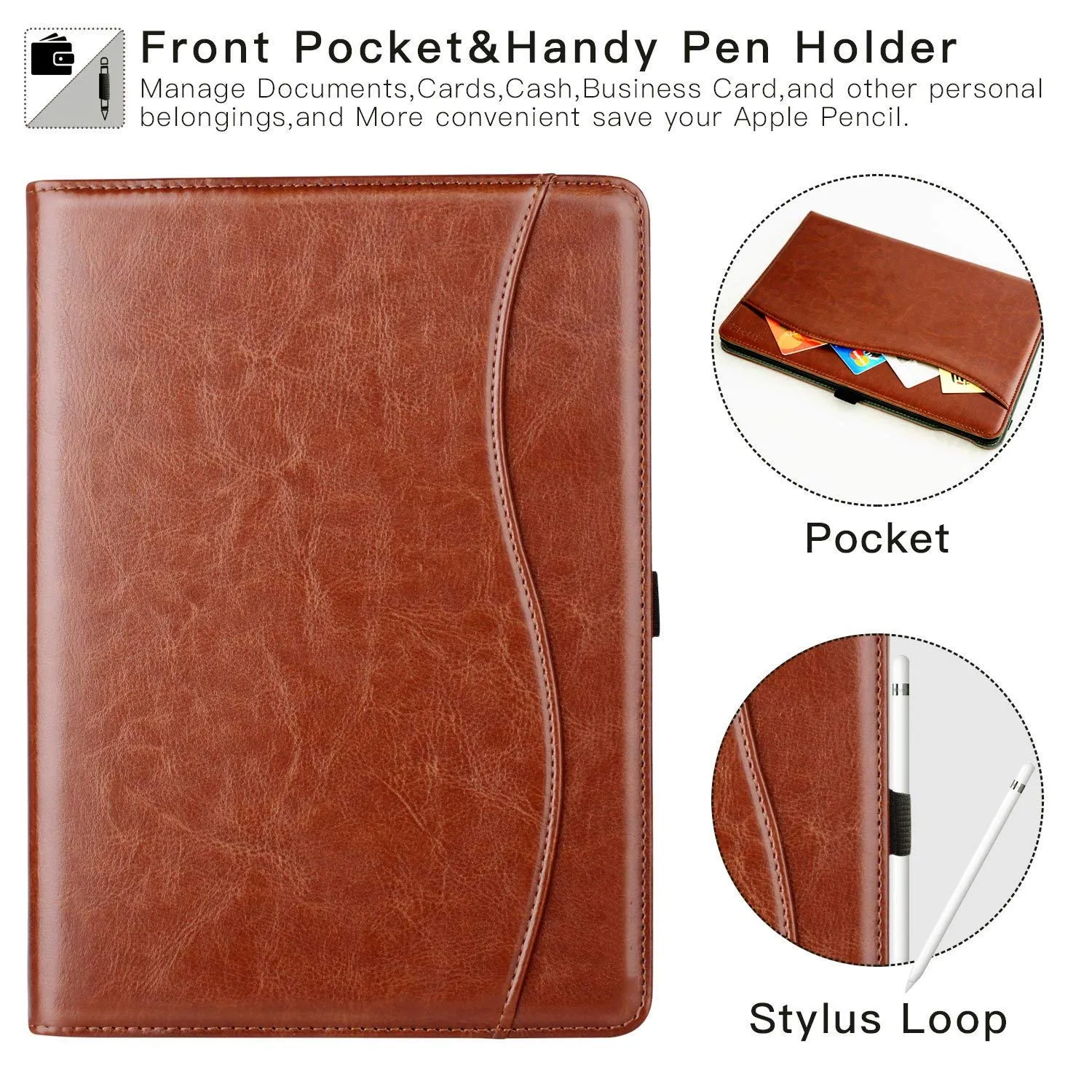 Brown Leather Case (2017/2018) - iPad 9.7