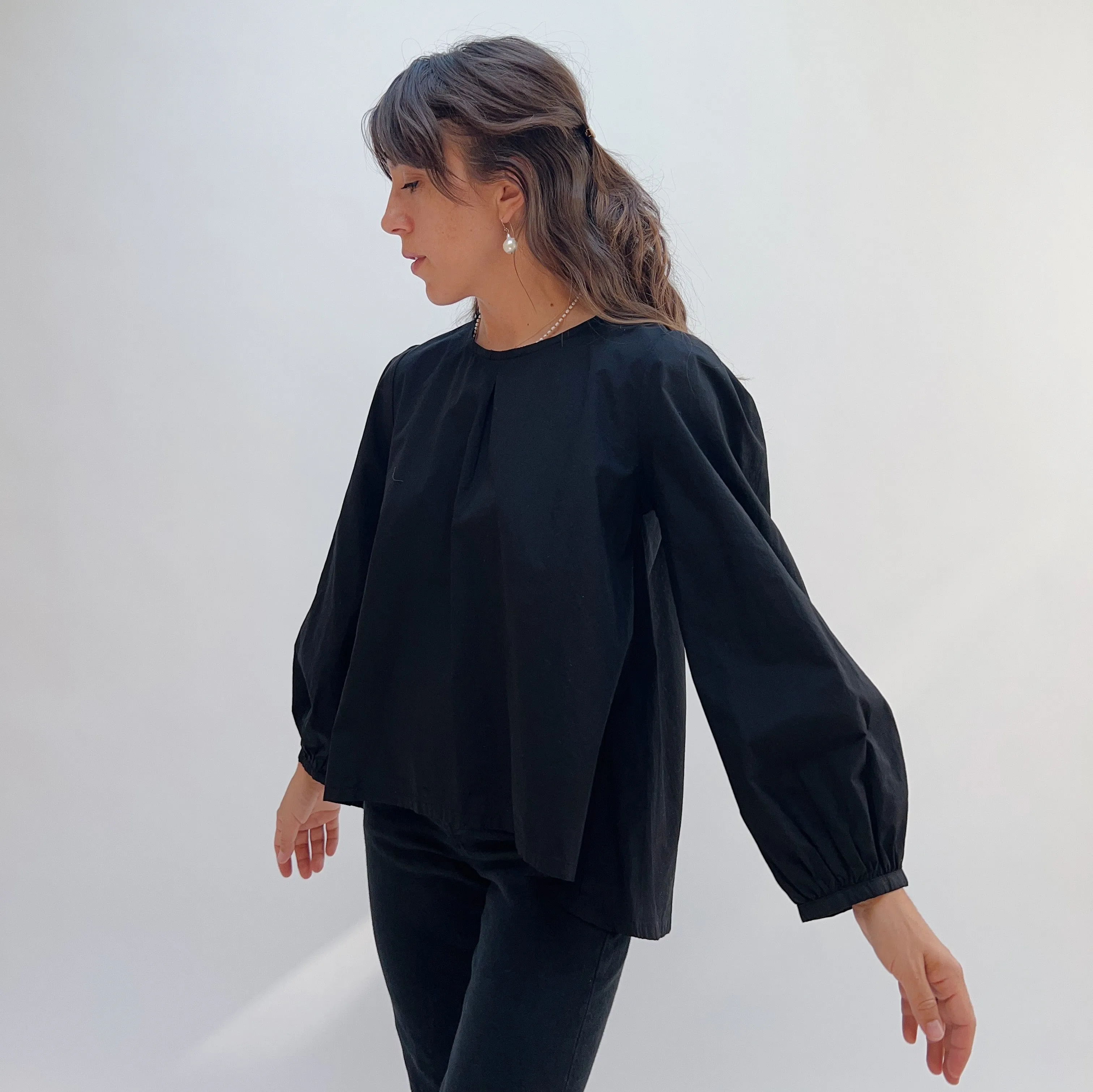 Bryn Walker | Long Sleeve Lucinda Top in Black