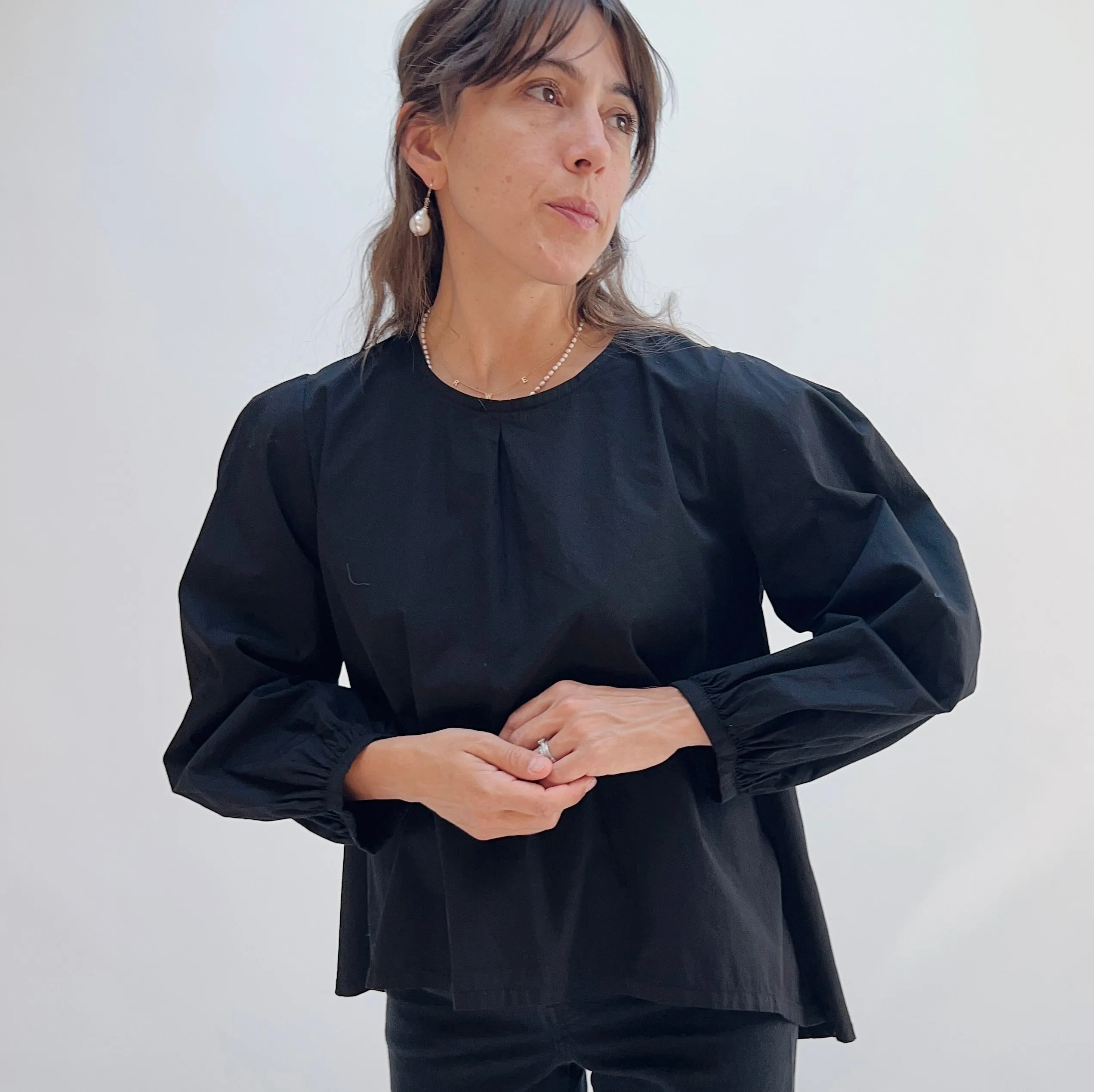 Bryn Walker | Long Sleeve Lucinda Top in Black