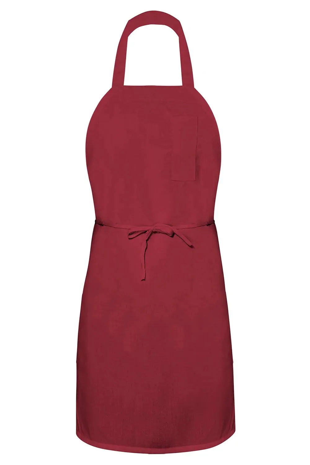 Burgundy Bib Apron (1 Pencil Pocket)